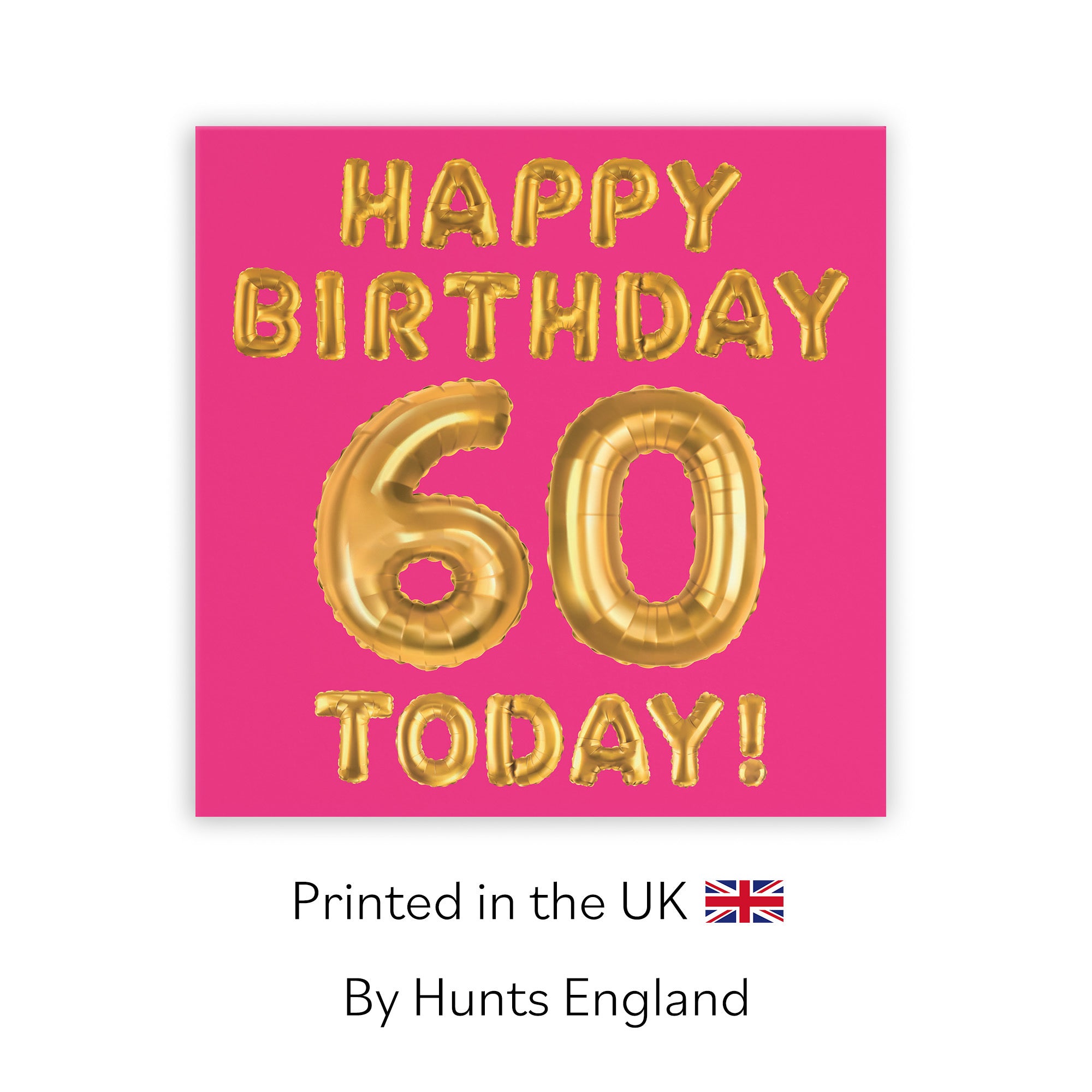 60th Birthday Card Pink Balloon - Default Title (TH02655)