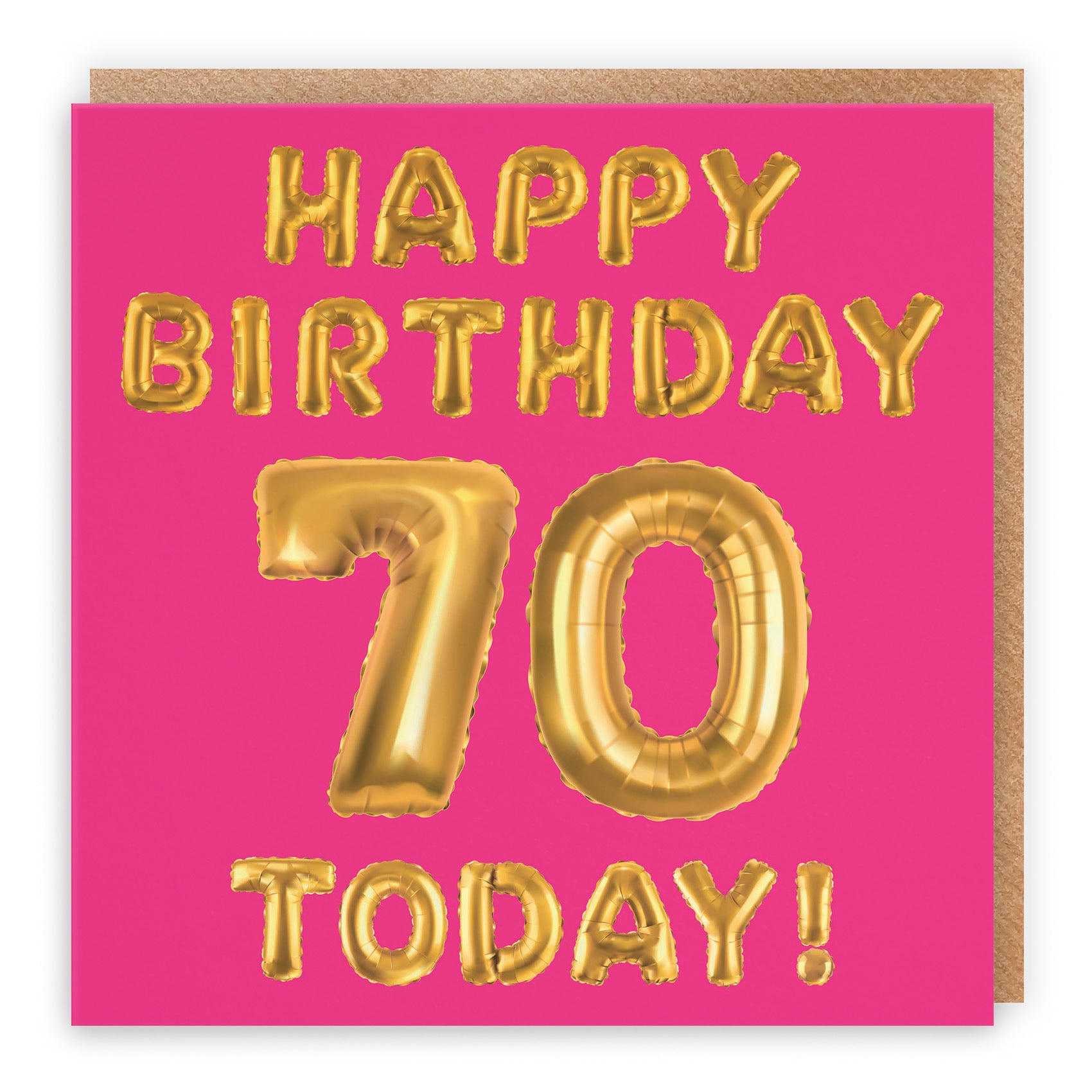 70th Birthday Card Pink Balloon - Default Title (TH02656)