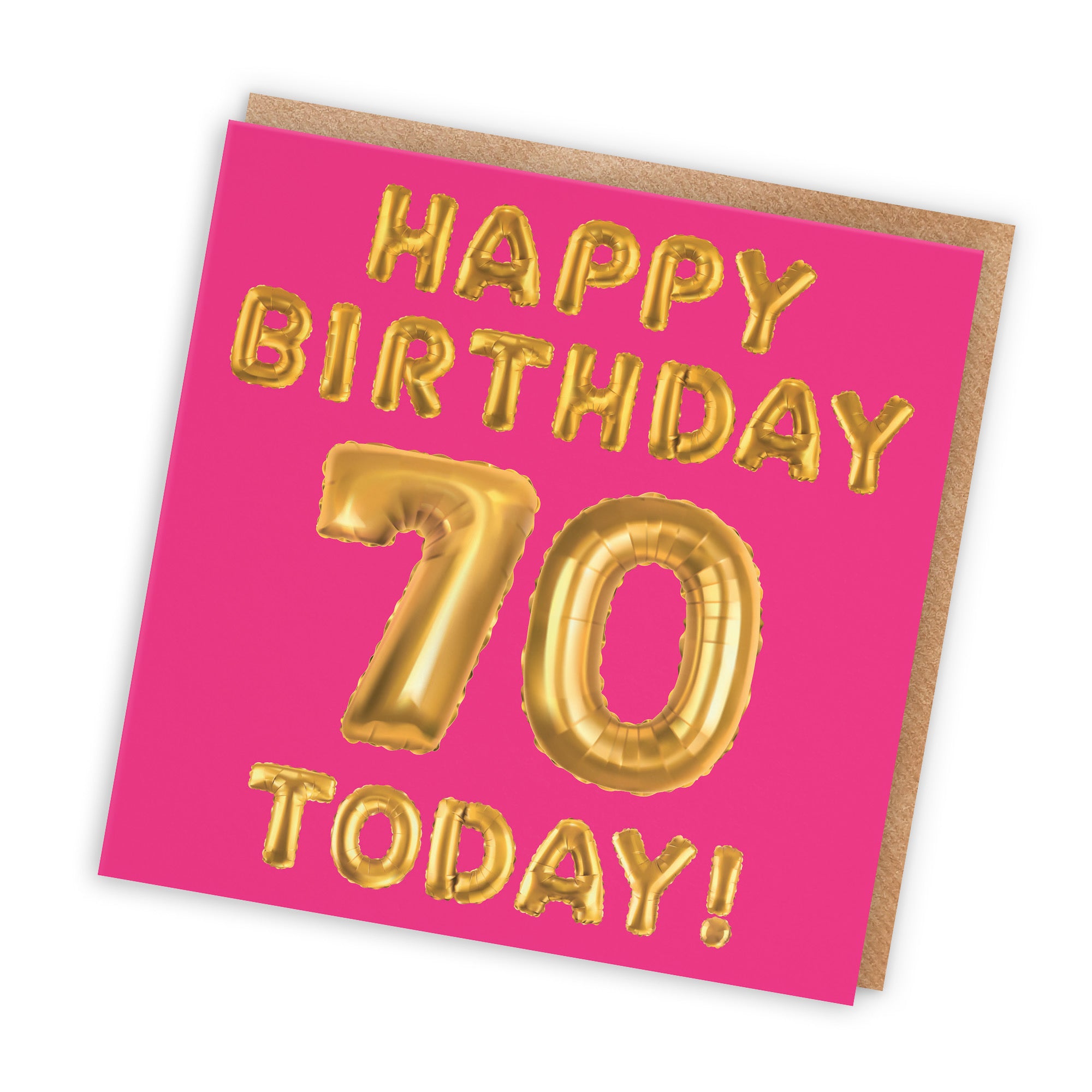 70th Birthday Card Pink Balloon - Default Title (TH02656)