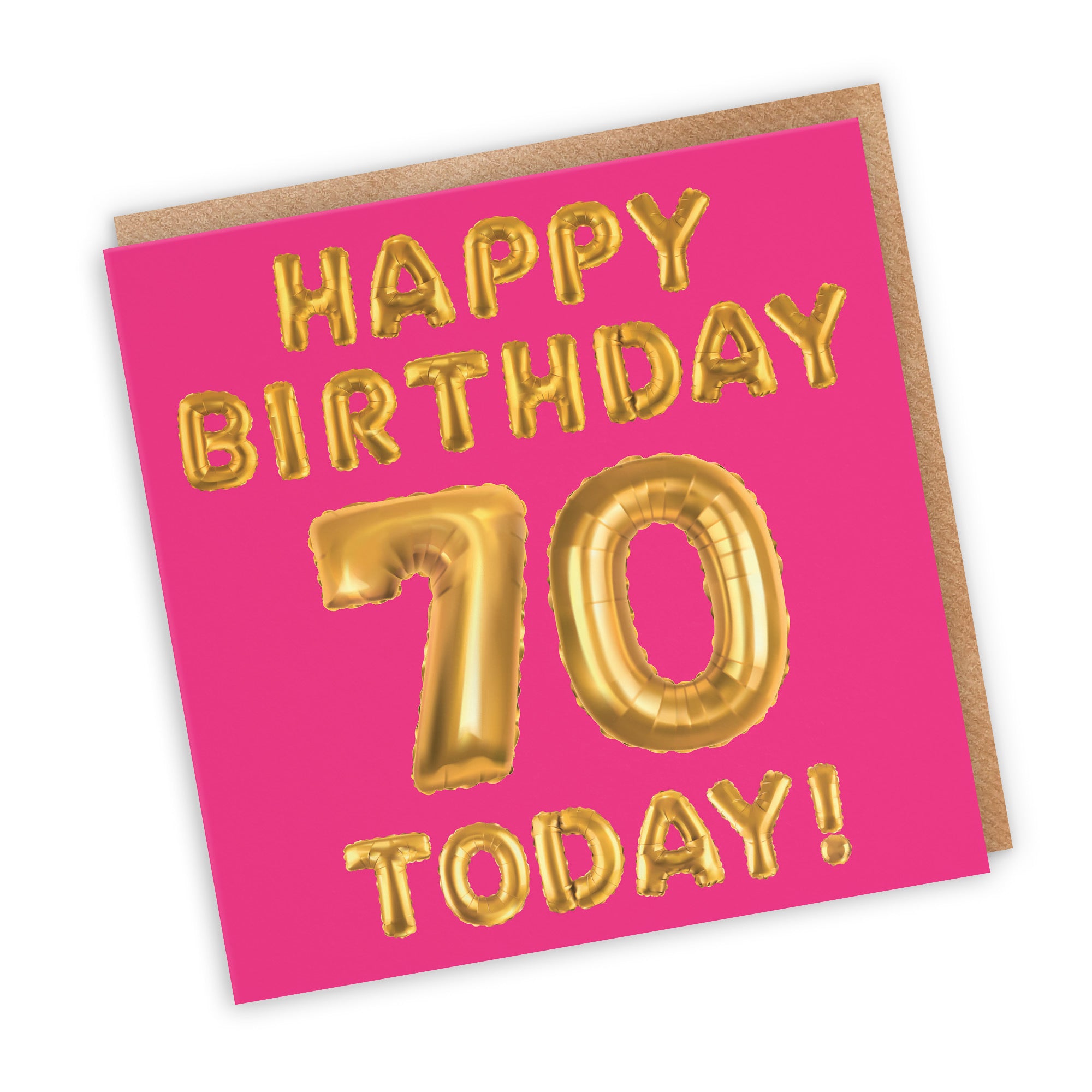 70th Birthday Card Pink Balloon - Default Title (TH02656)