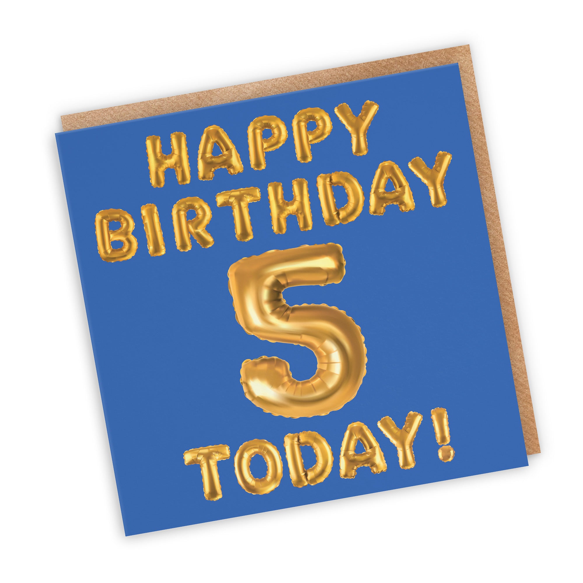 5th Birthday Card Blue Balloon - Default Title (TH02657)