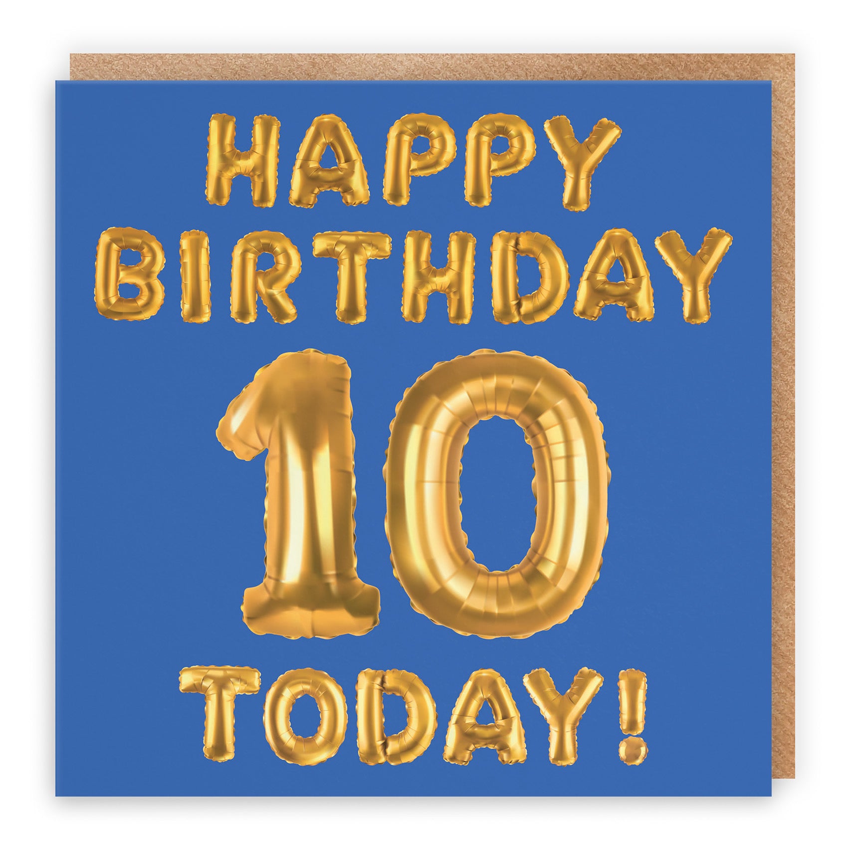 10th Birthday Card Blue Balloon - Default Title (TH02658)