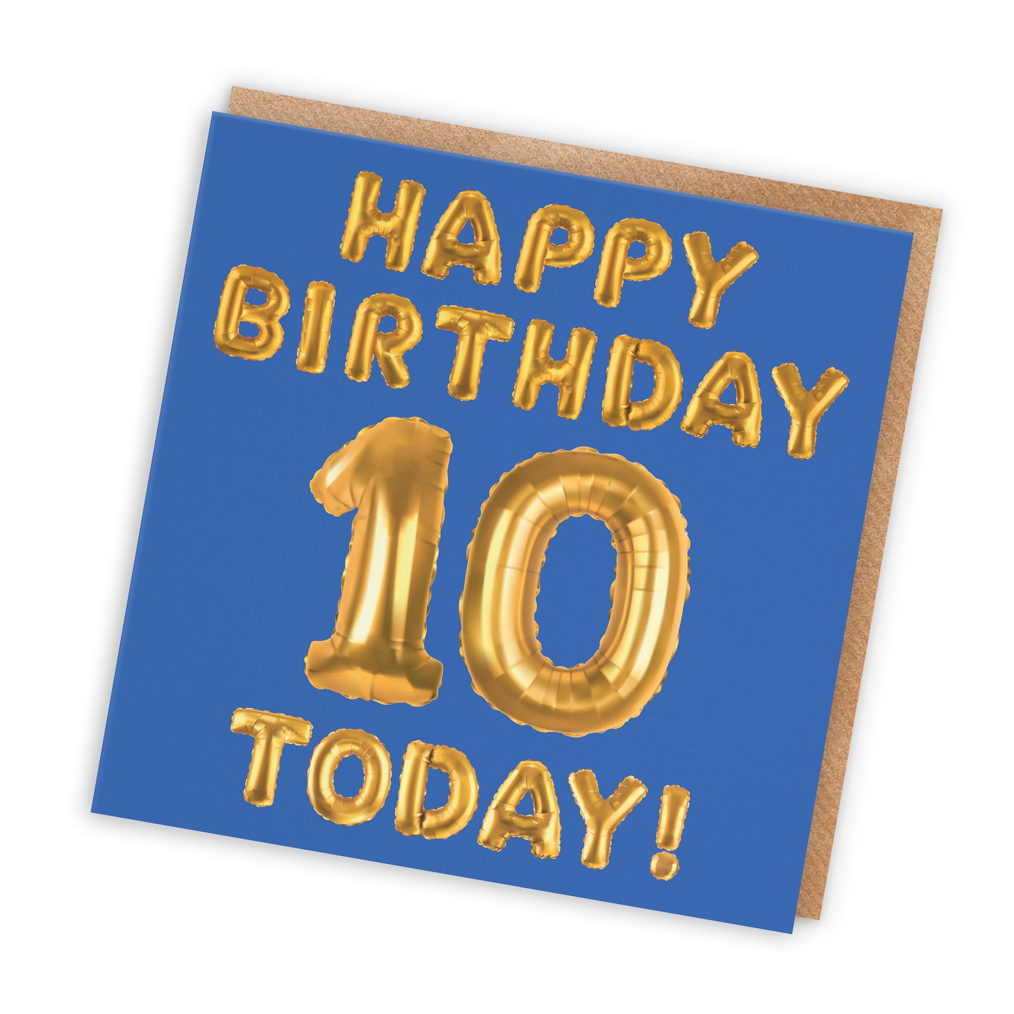 10th Birthday Card Blue Balloon - Default Title (TH02658)