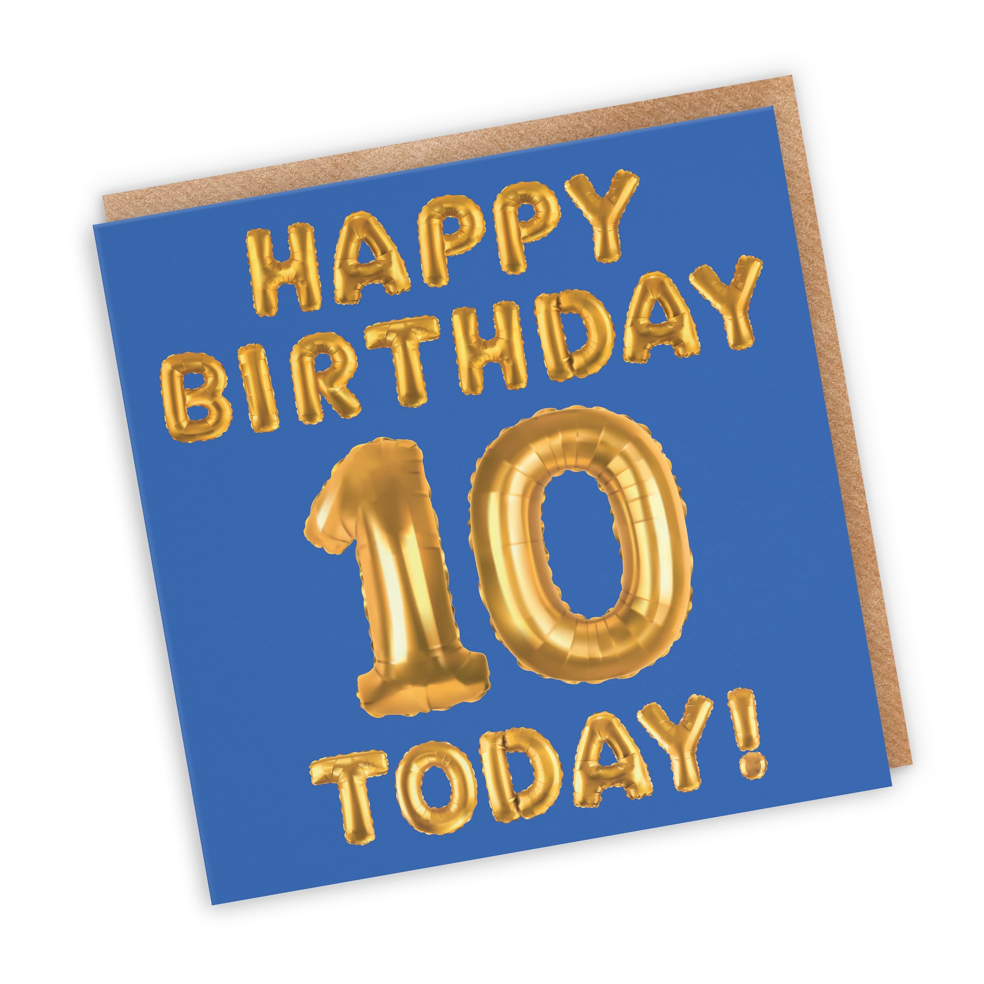 10th Birthday Card Blue Balloon - Default Title (TH02658)