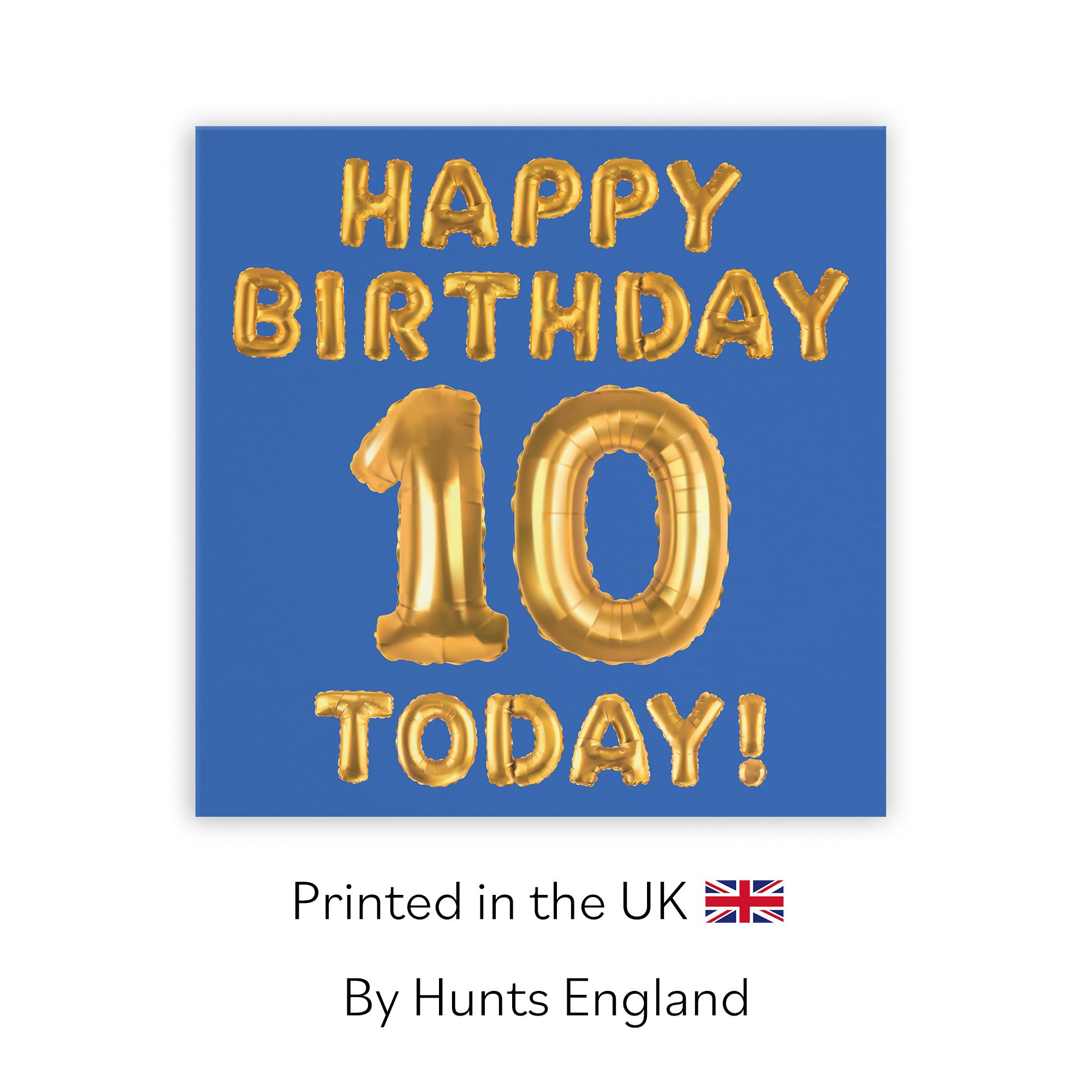 10th Birthday Card Blue Balloon - Default Title (TH02658)