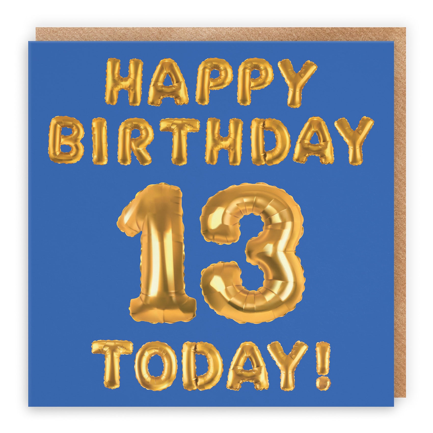 13th Birthday Card Blue Balloon - Default Title (TH02659)