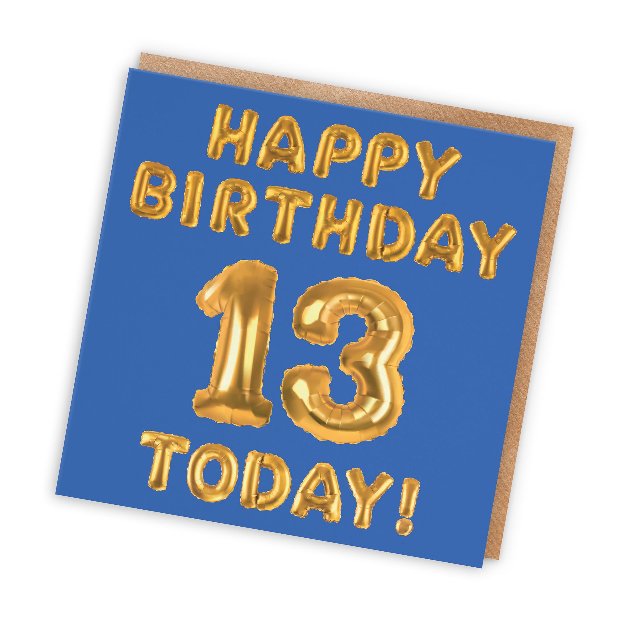 13th Birthday Card Blue Balloon - Default Title (TH02659)