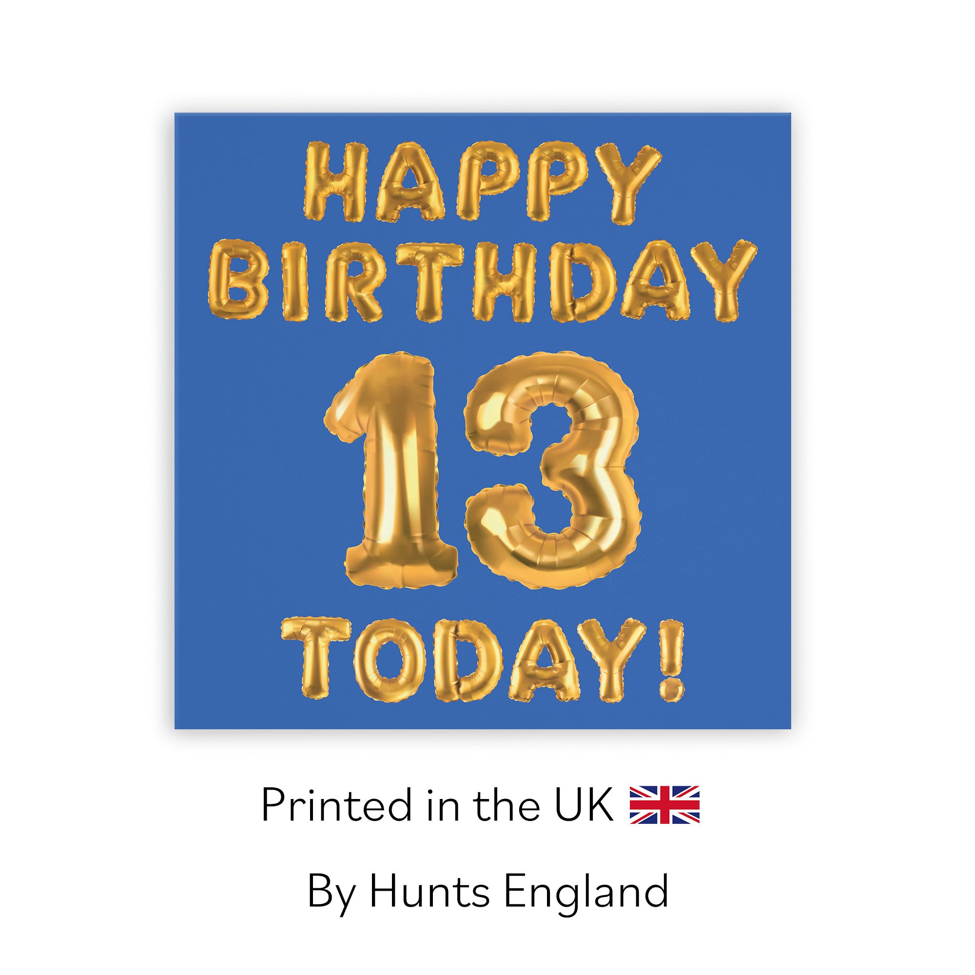 13th Birthday Card Blue Balloon - Default Title (TH02659)