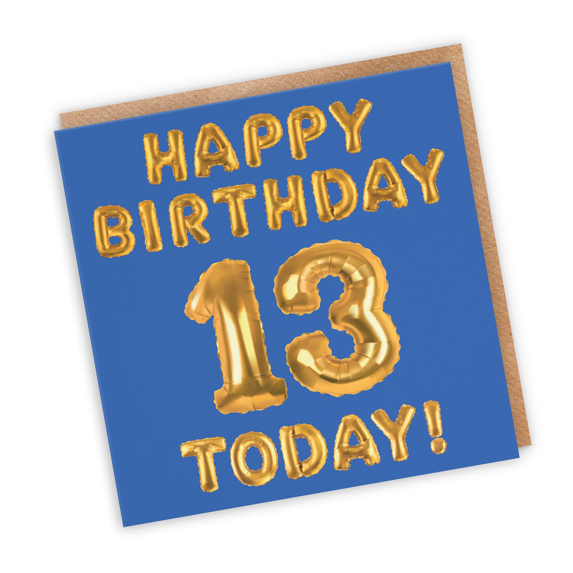 13th Birthday Card Blue Balloon - Default Title (TH02659)
