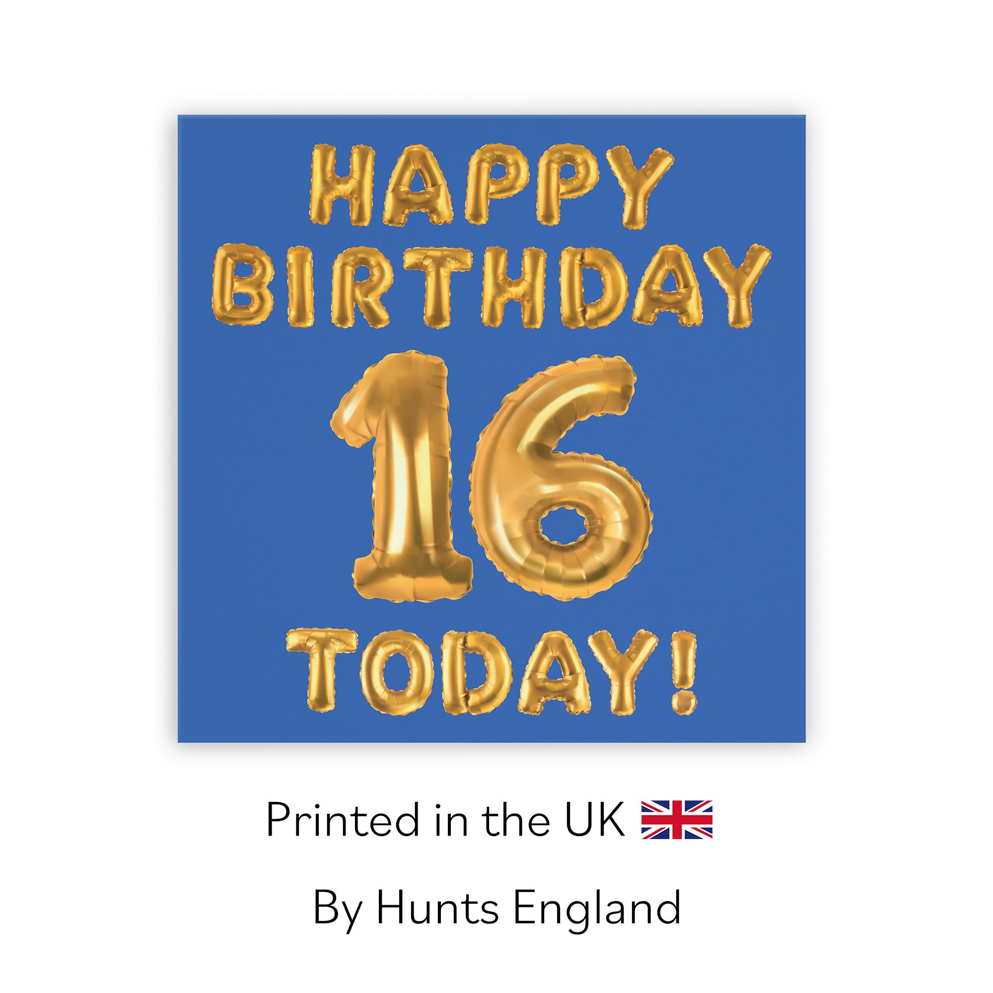 16th Birthday Card Blue Balloon - Default Title (TH02660)