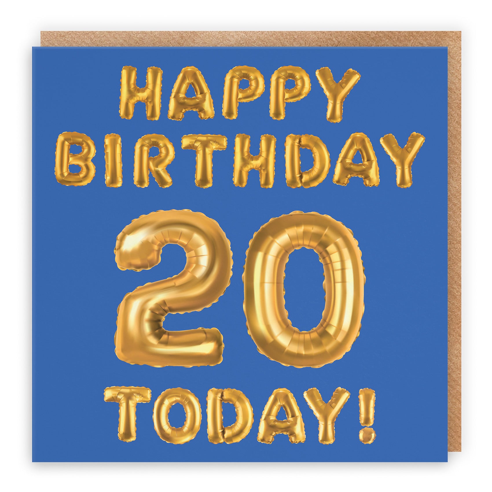 20th Birthday Card Blue Balloon - Default Title (TH02662)
