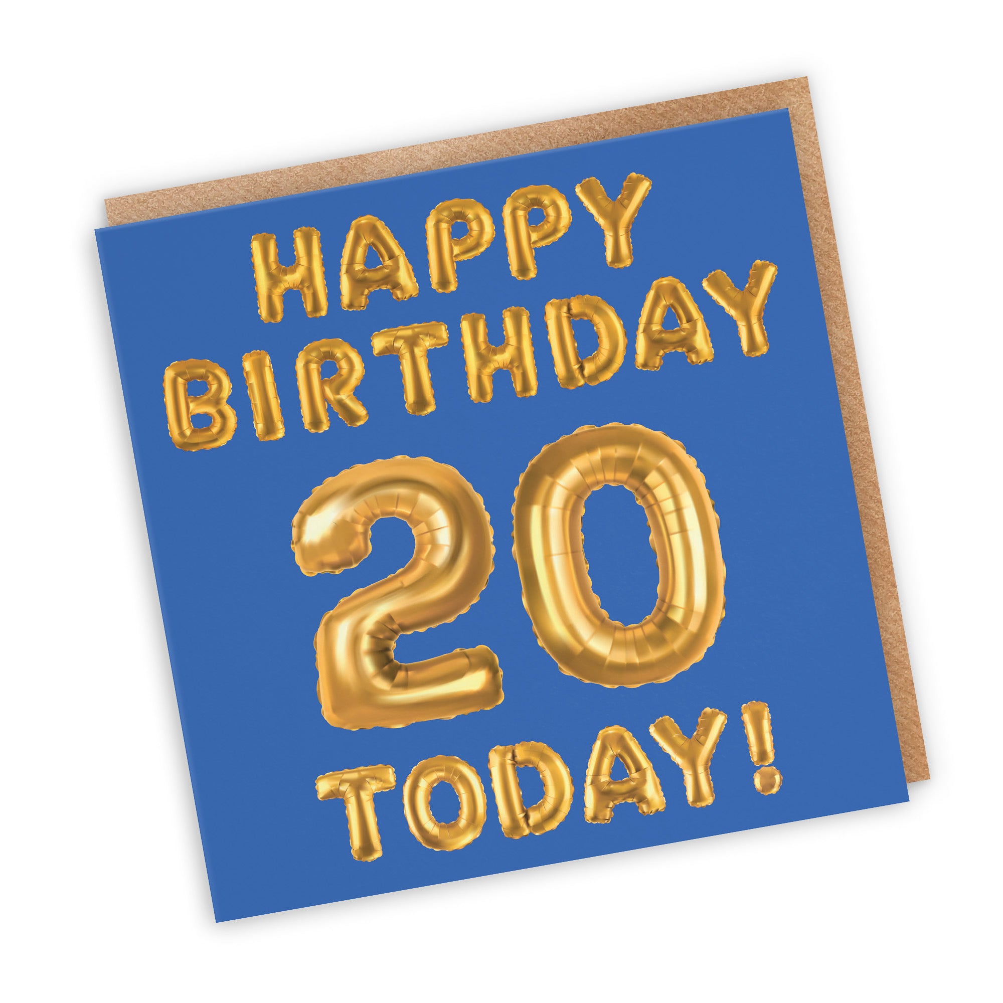 20th Birthday Card Blue Balloon - Default Title (TH02662)