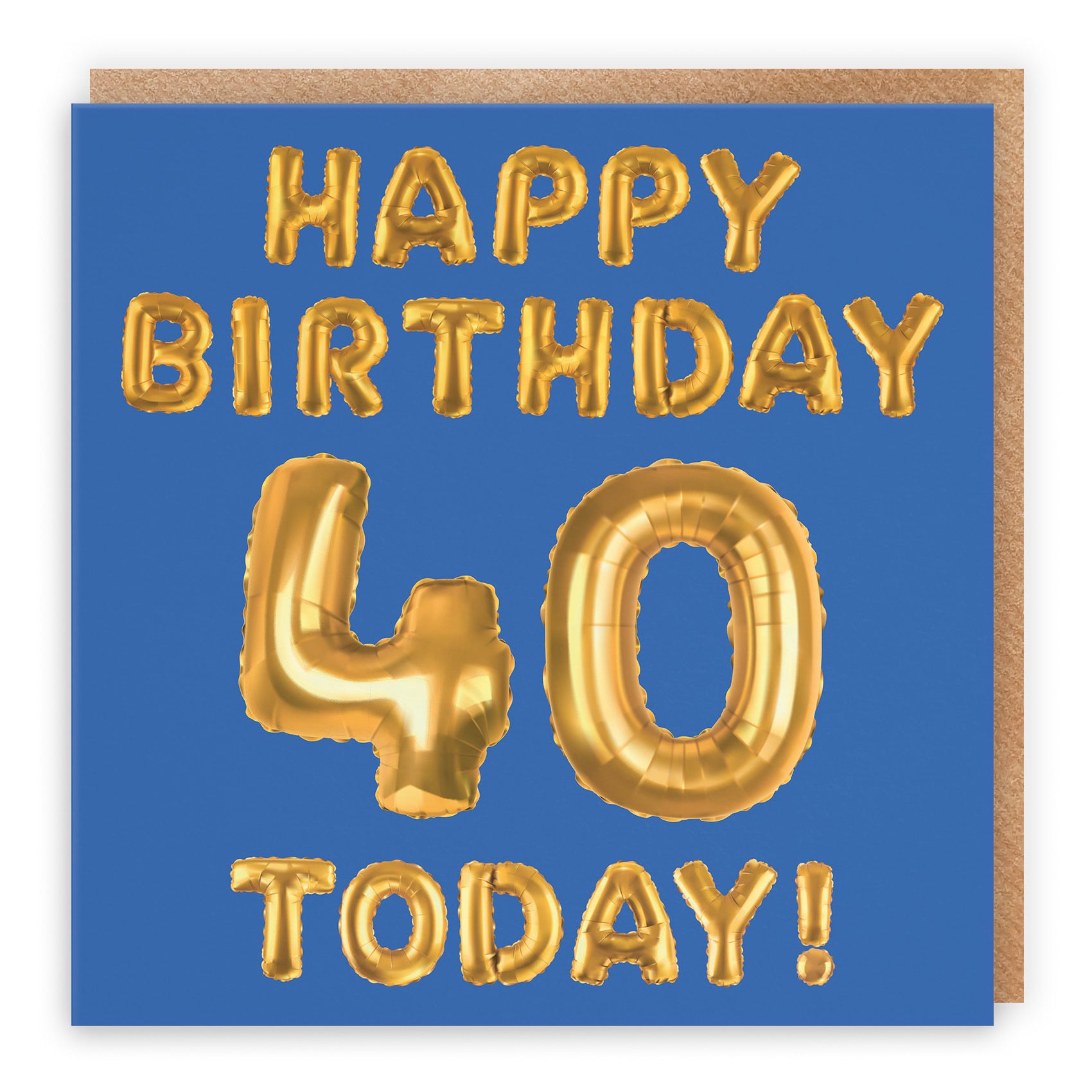40th Birthday Card Blue Balloon - Default Title (TH02664)