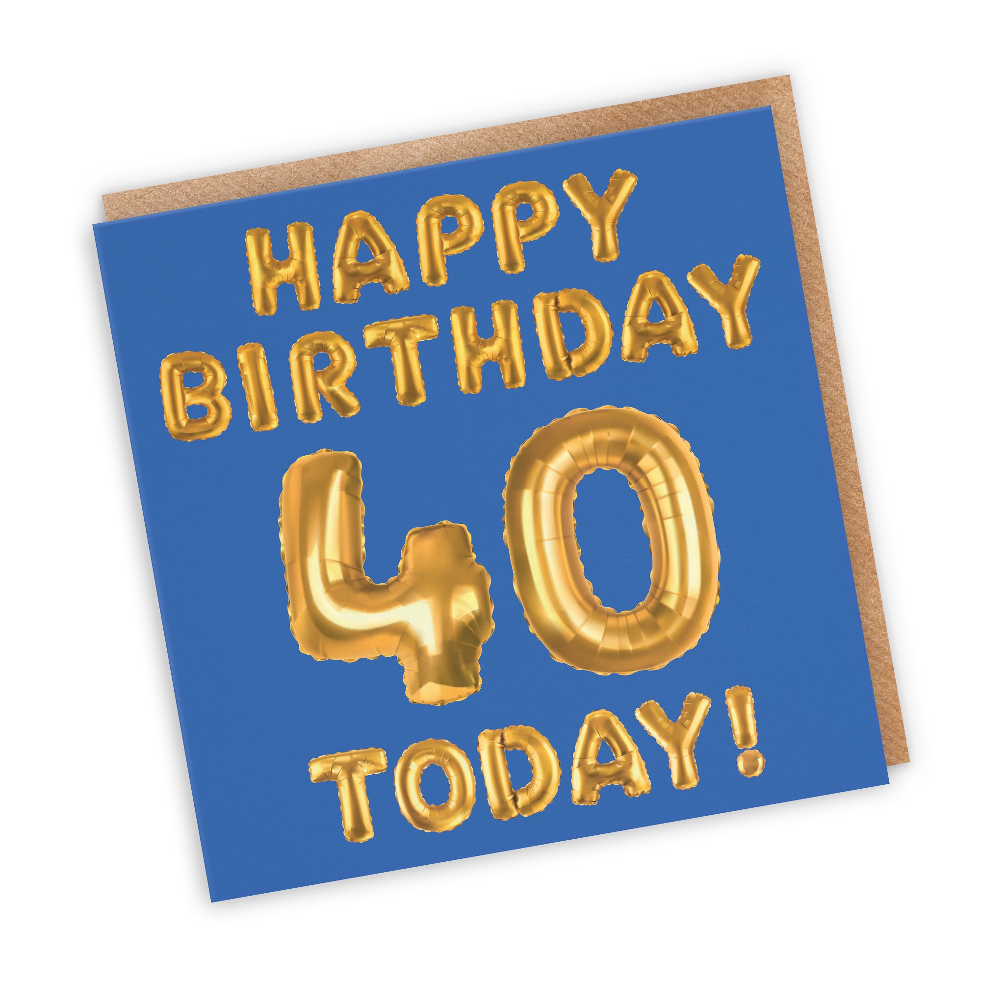 40th Birthday Card Blue Balloon - Default Title (TH02664)