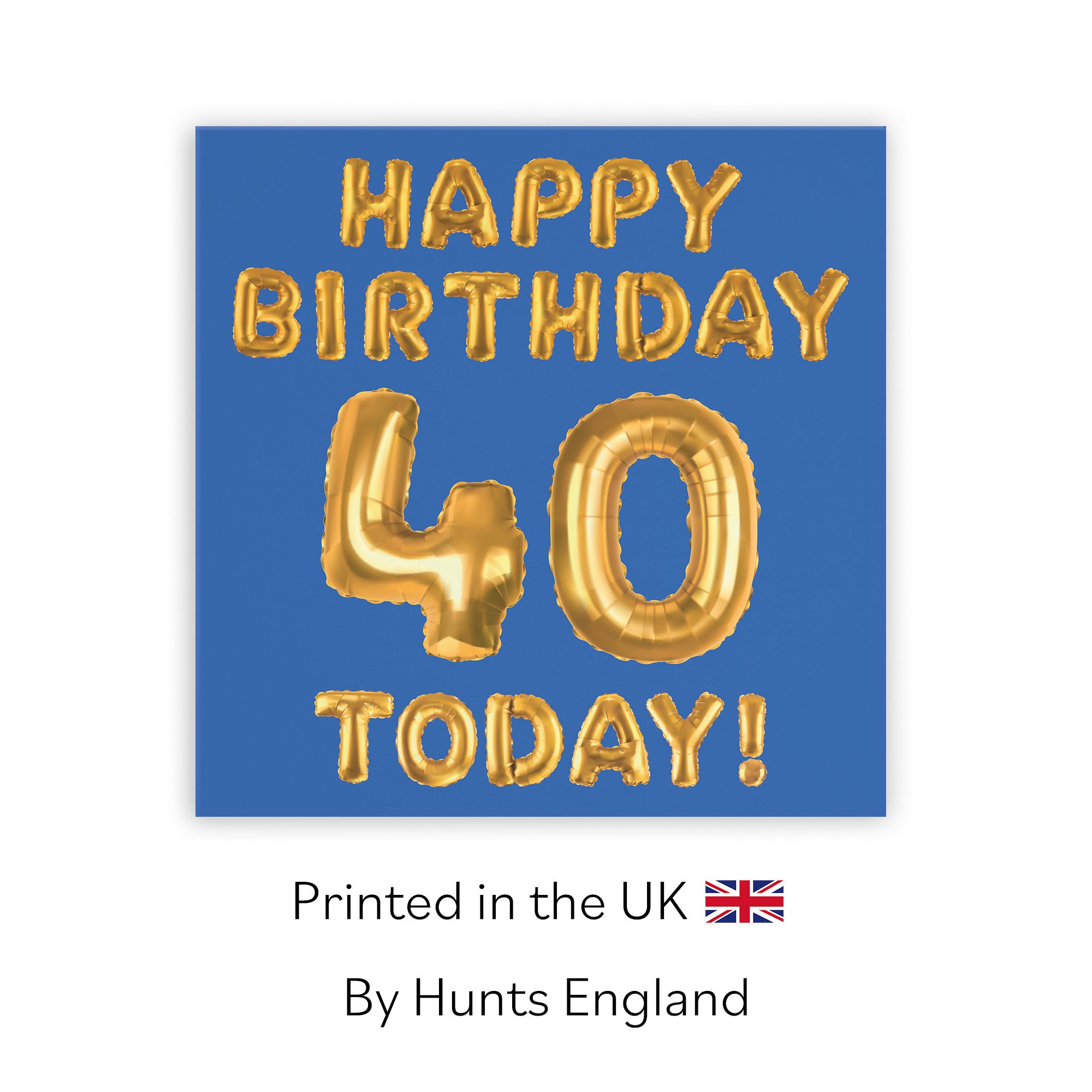 40th Birthday Card Blue Balloon - Default Title (TH02664)