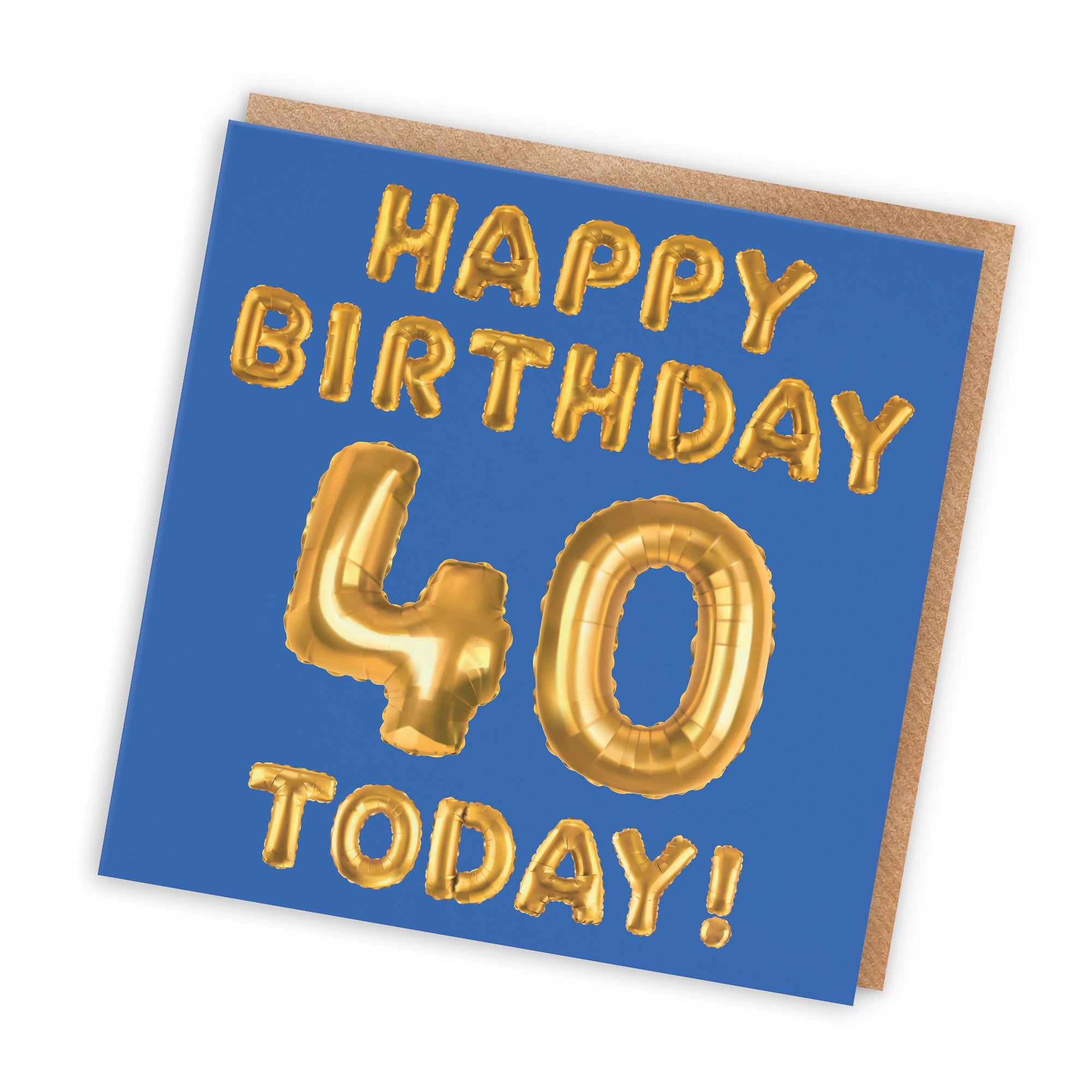 40th Birthday Card Blue Balloon - Default Title (TH02664)