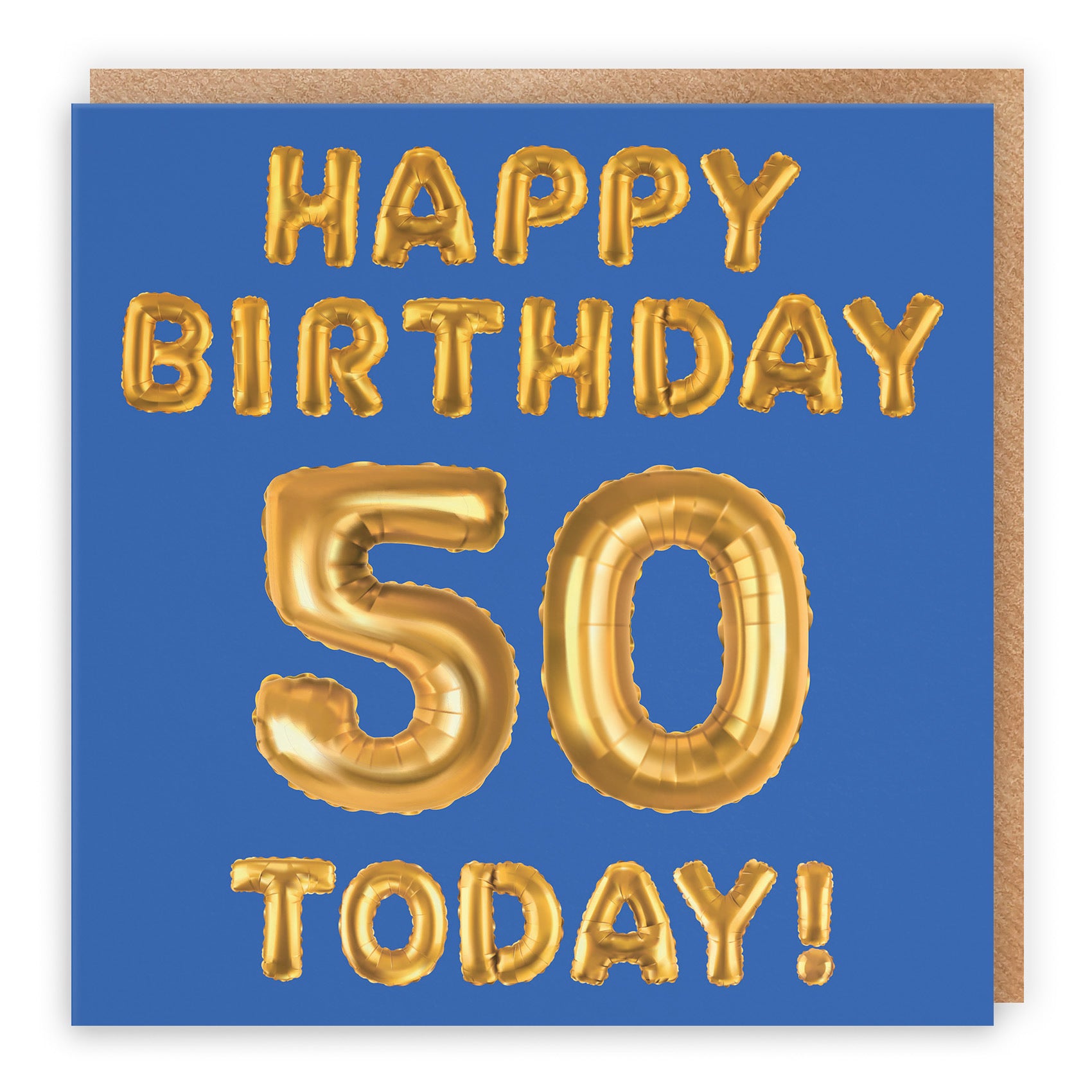 50th Birthday Card Blue Balloon - Default Title (TH02665)