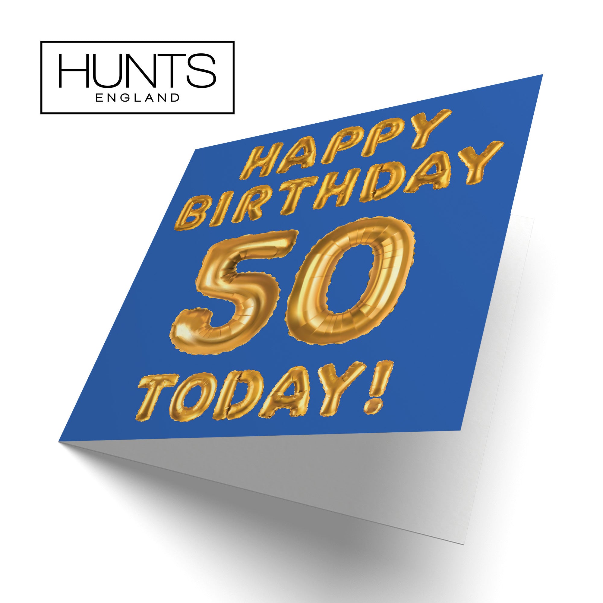 50th Birthday Card Blue Balloon - Default Title (TH02665)
