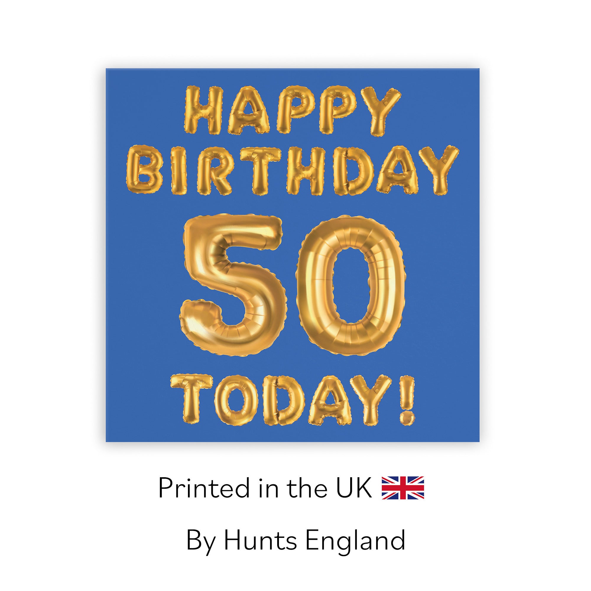 50th Birthday Card Blue Balloon - Default Title (TH02665)