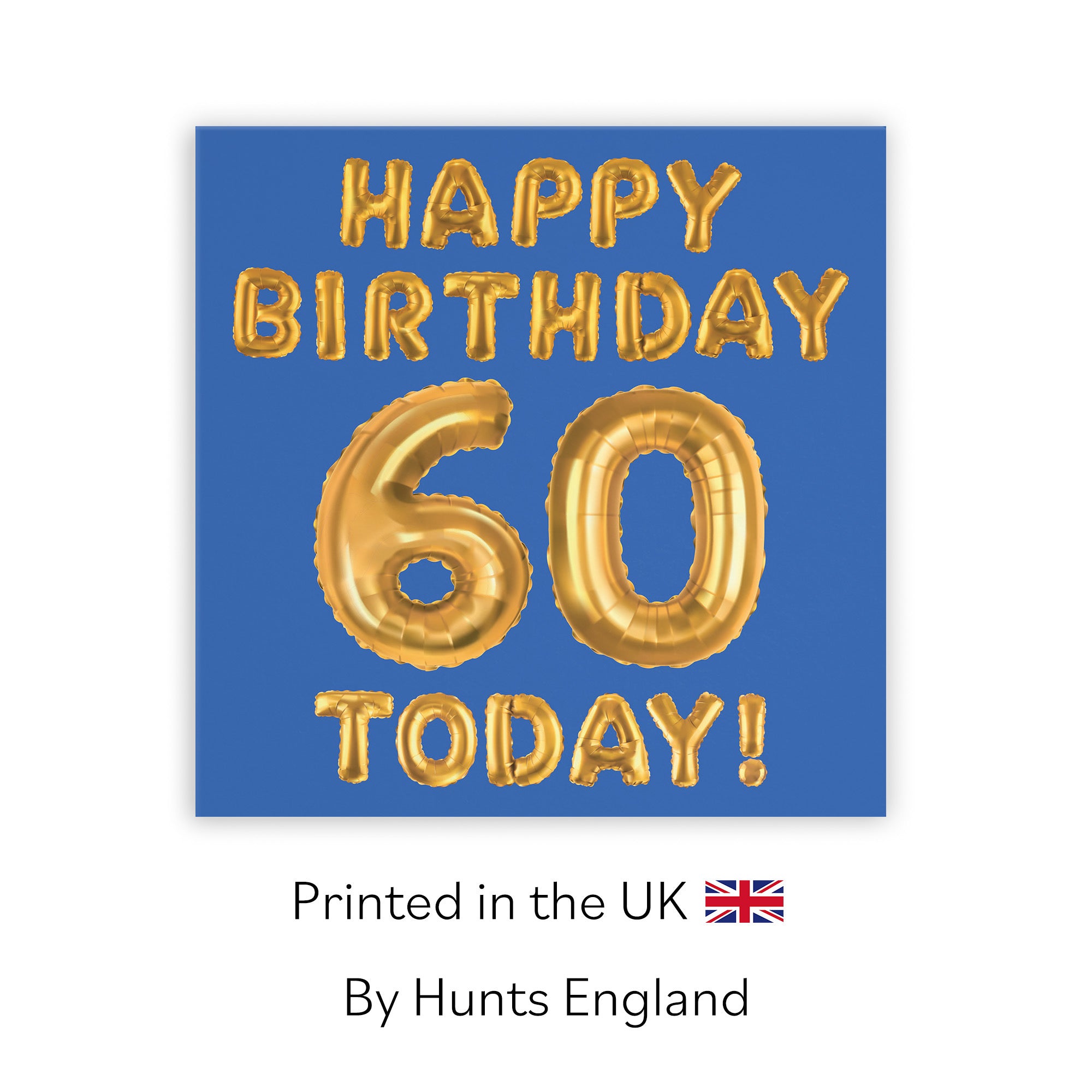 60th Birthday Card Blue Balloon - Default Title (TH02666)