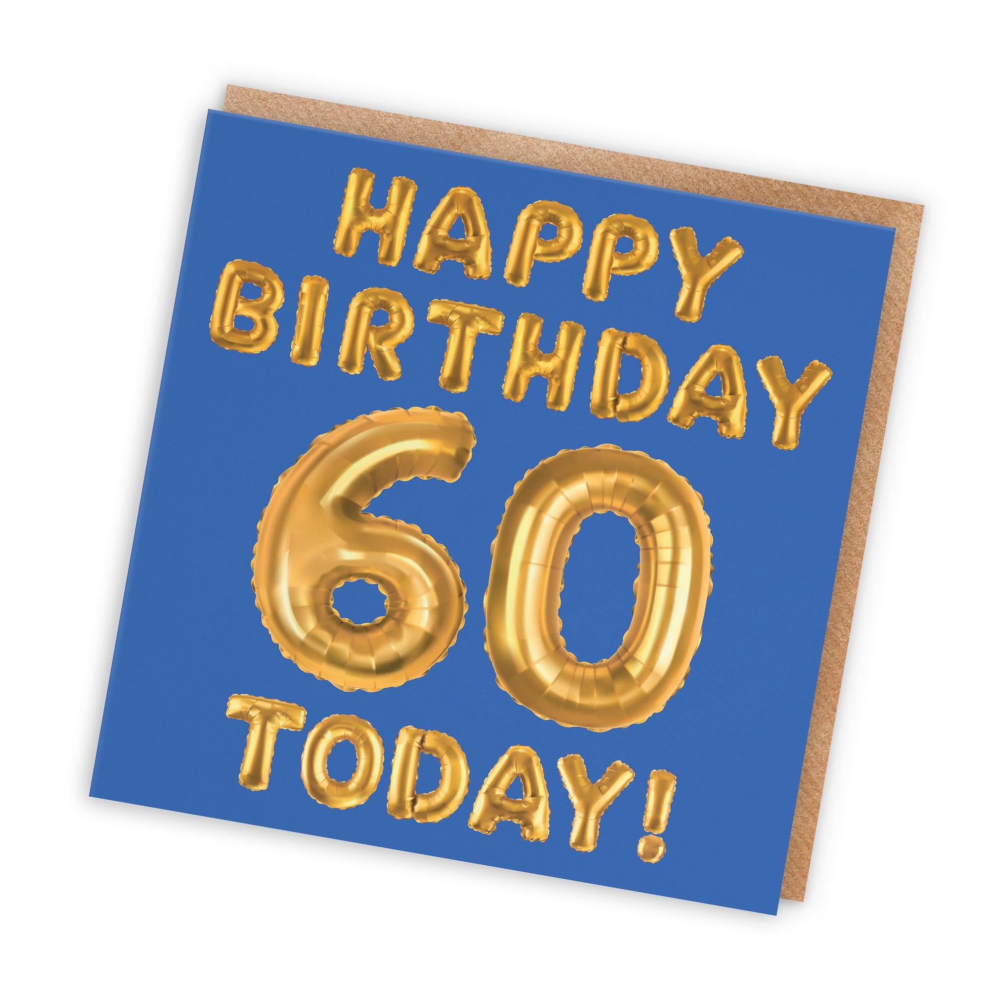 60th Birthday Card Blue Balloon - Default Title (TH02666)