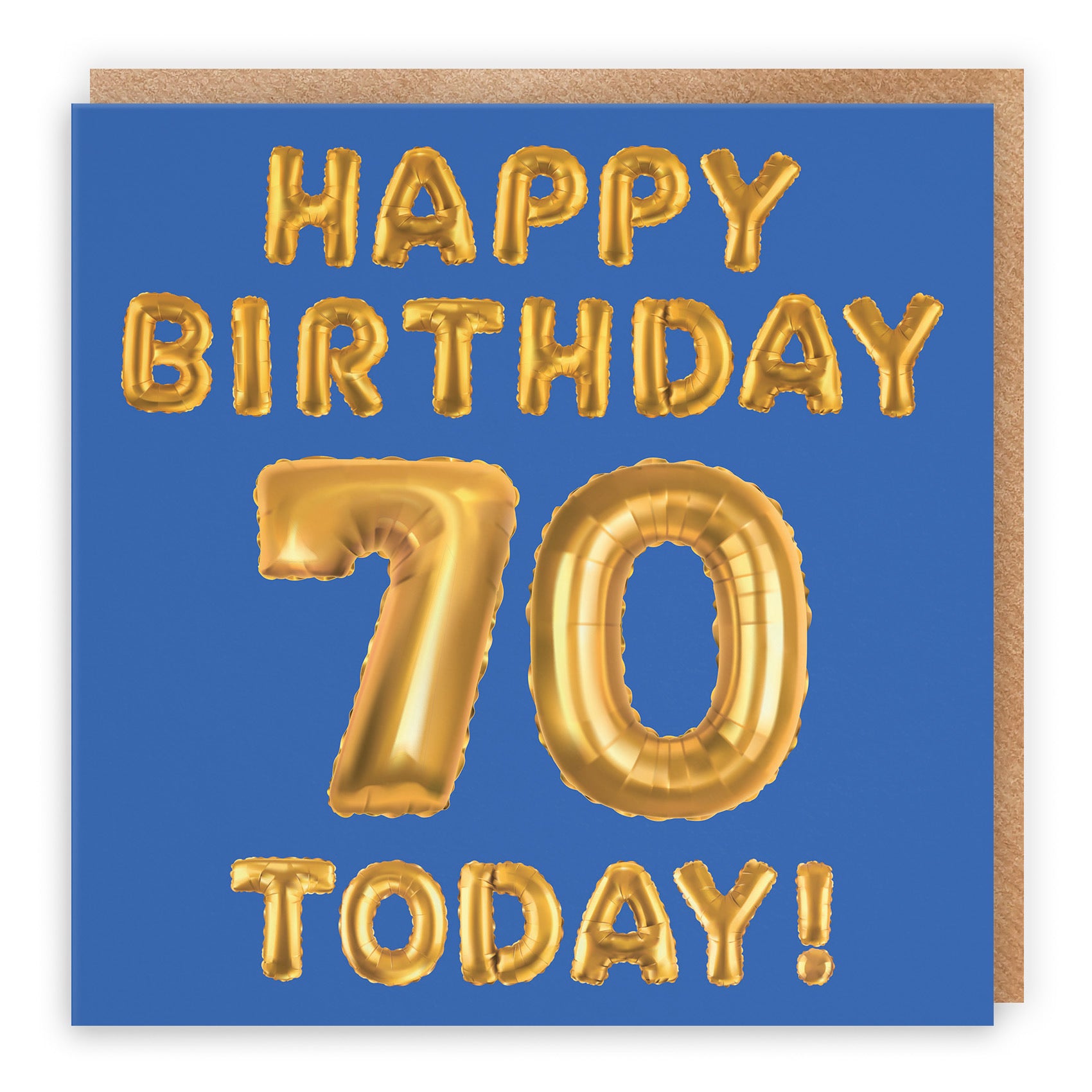 70th Birthday Card Blue Balloon - Default Title (TH02667)