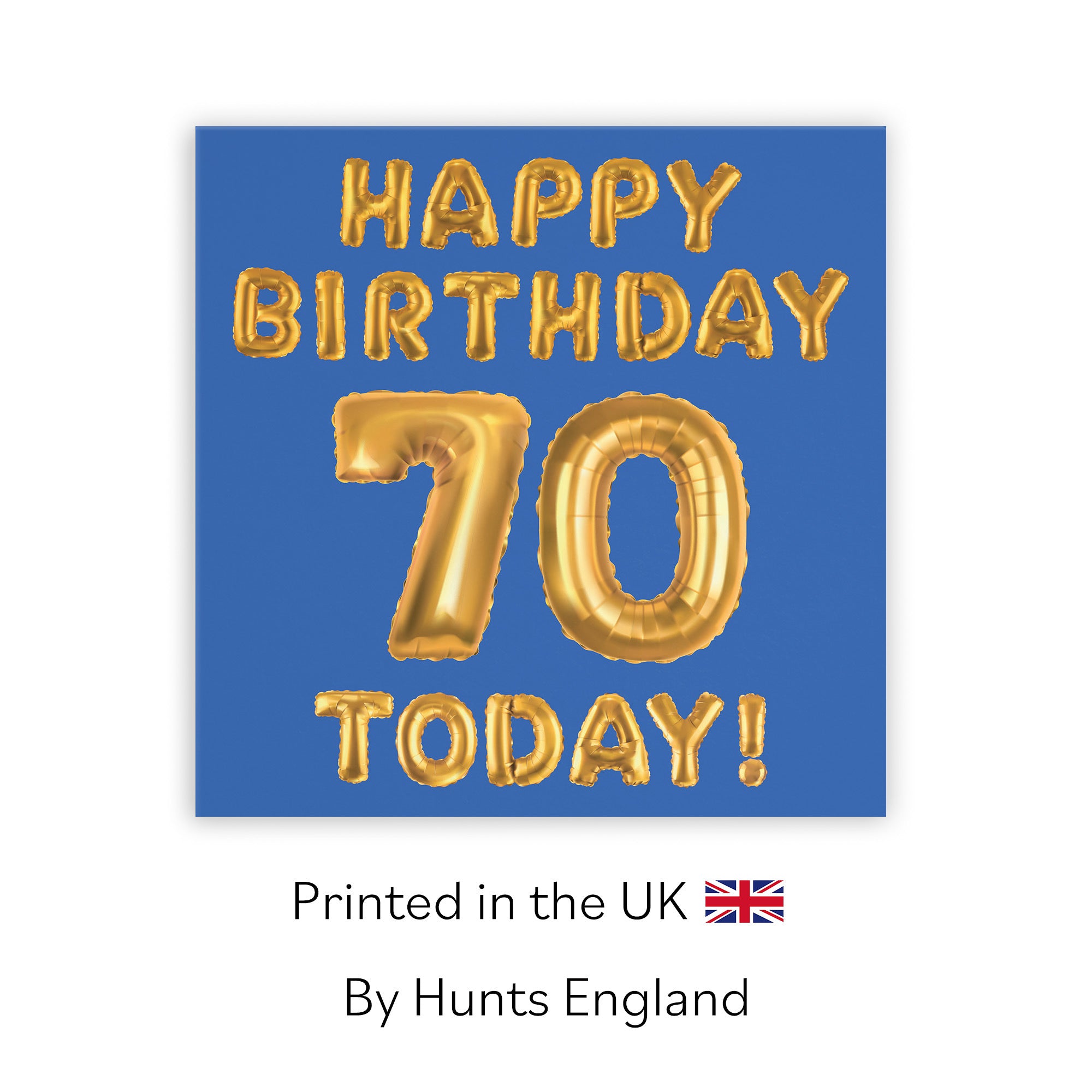 70th Birthday Card Blue Balloon - Default Title (TH02667)