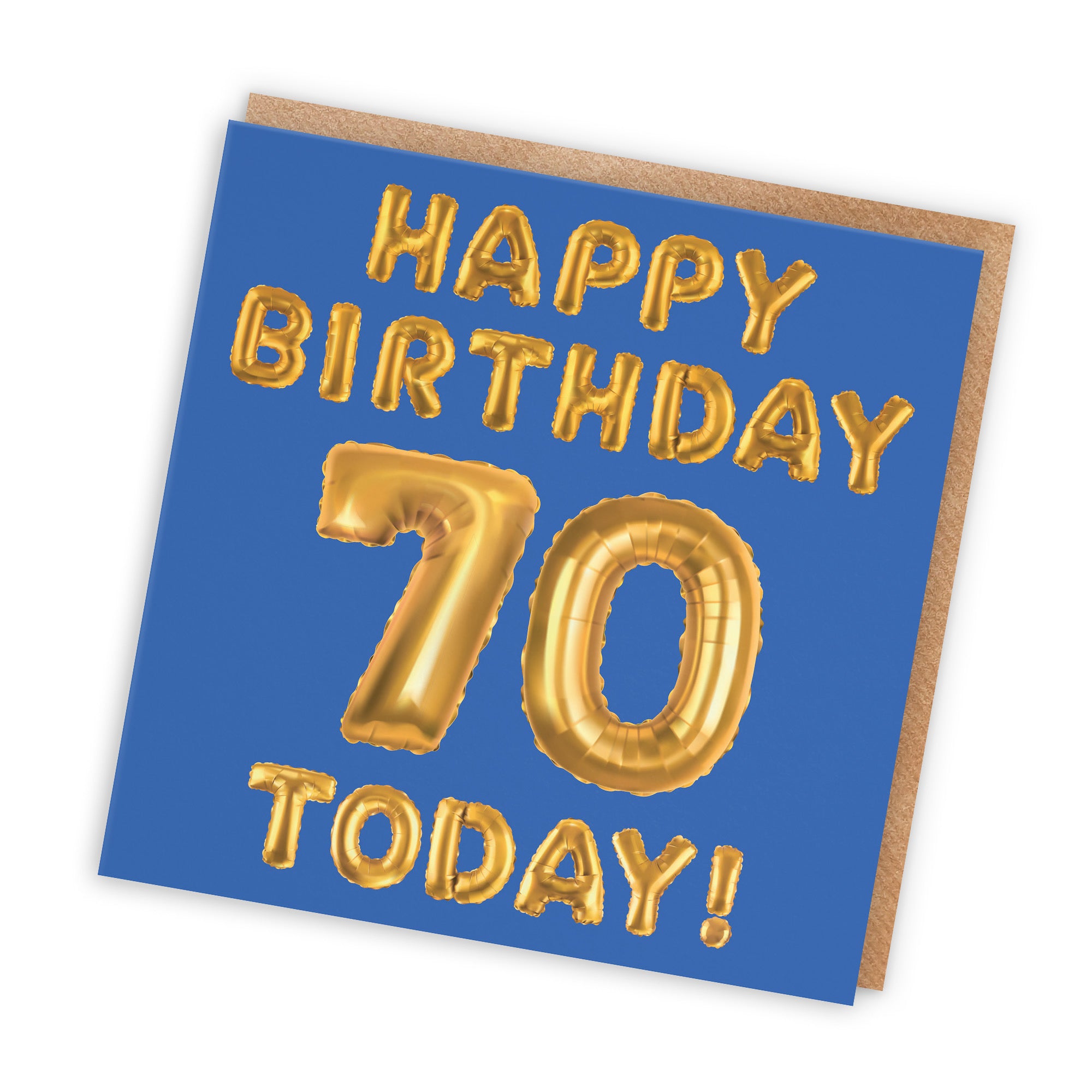 70th Birthday Card Blue Balloon - Default Title (TH02667)