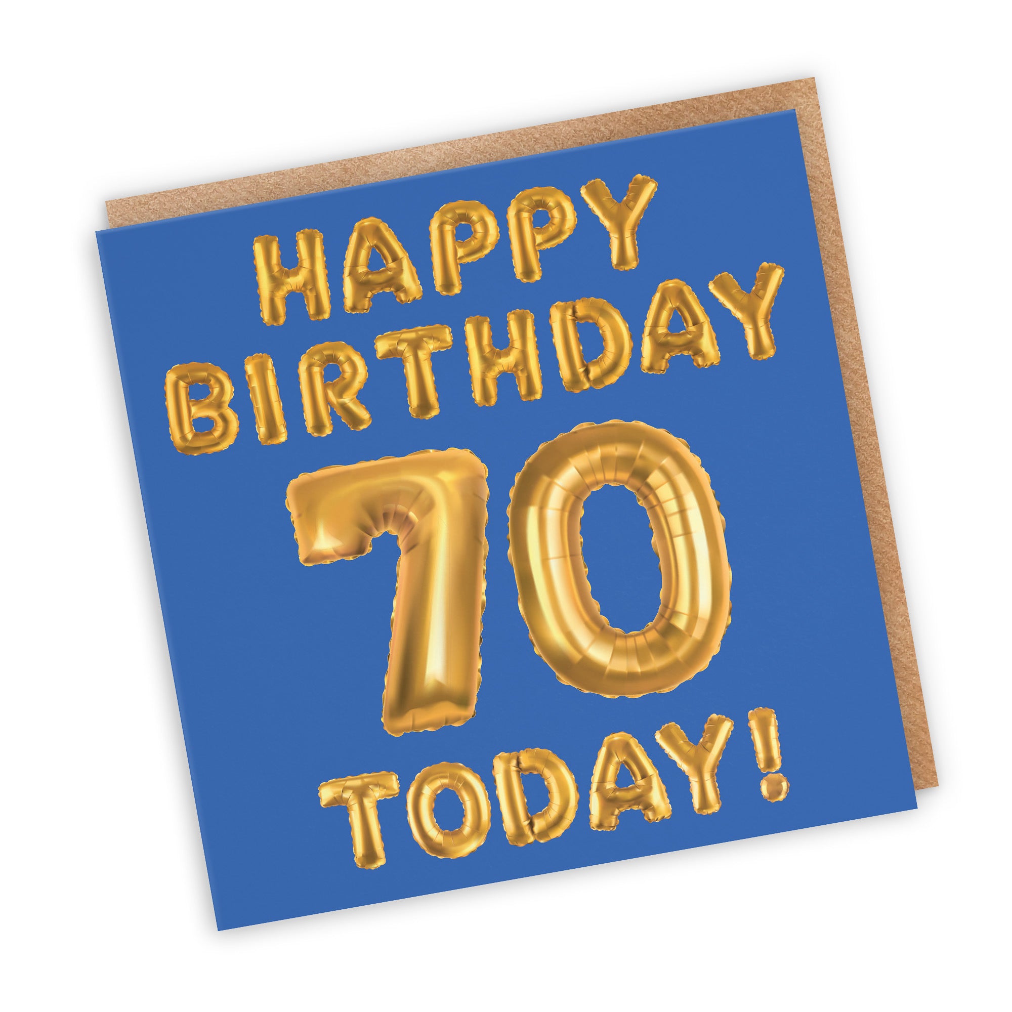 70th Birthday Card Blue Balloon - Default Title (TH02667)