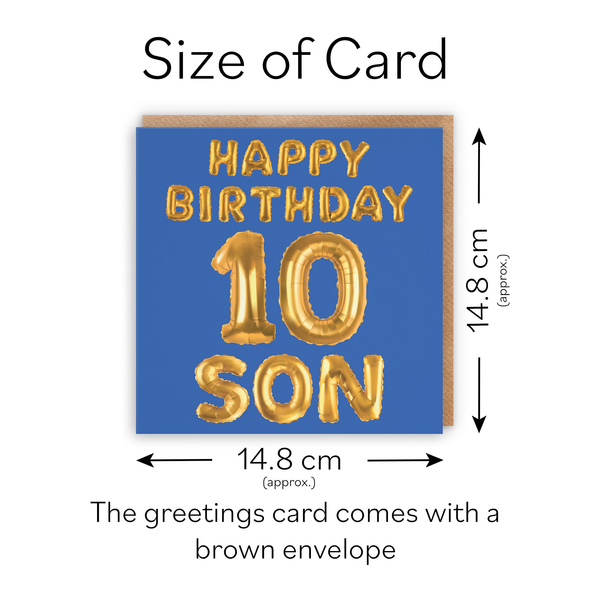 10th Son Birthday Card Balloon - Default Title (TH02669)