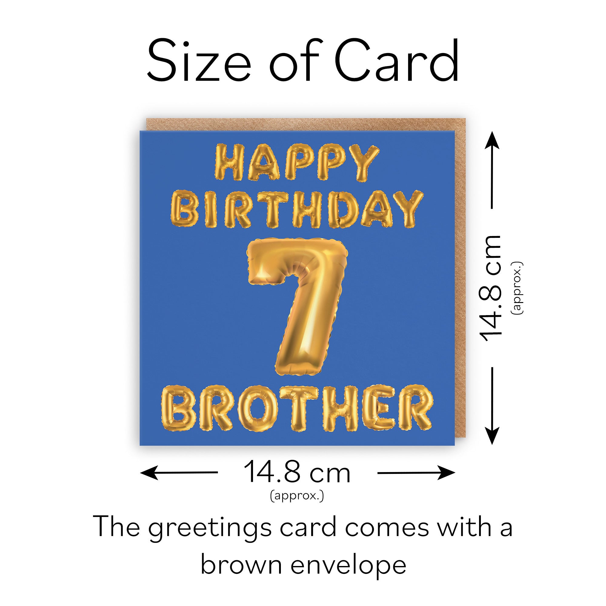 7th Brother Birthday Card Balloon - Default Title (TH02672)