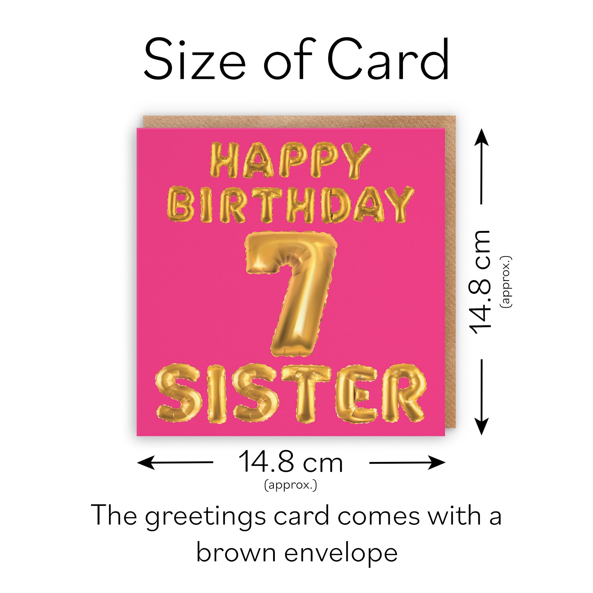 7th Sister Birthday Card Balloon - Default Title (TH02675)