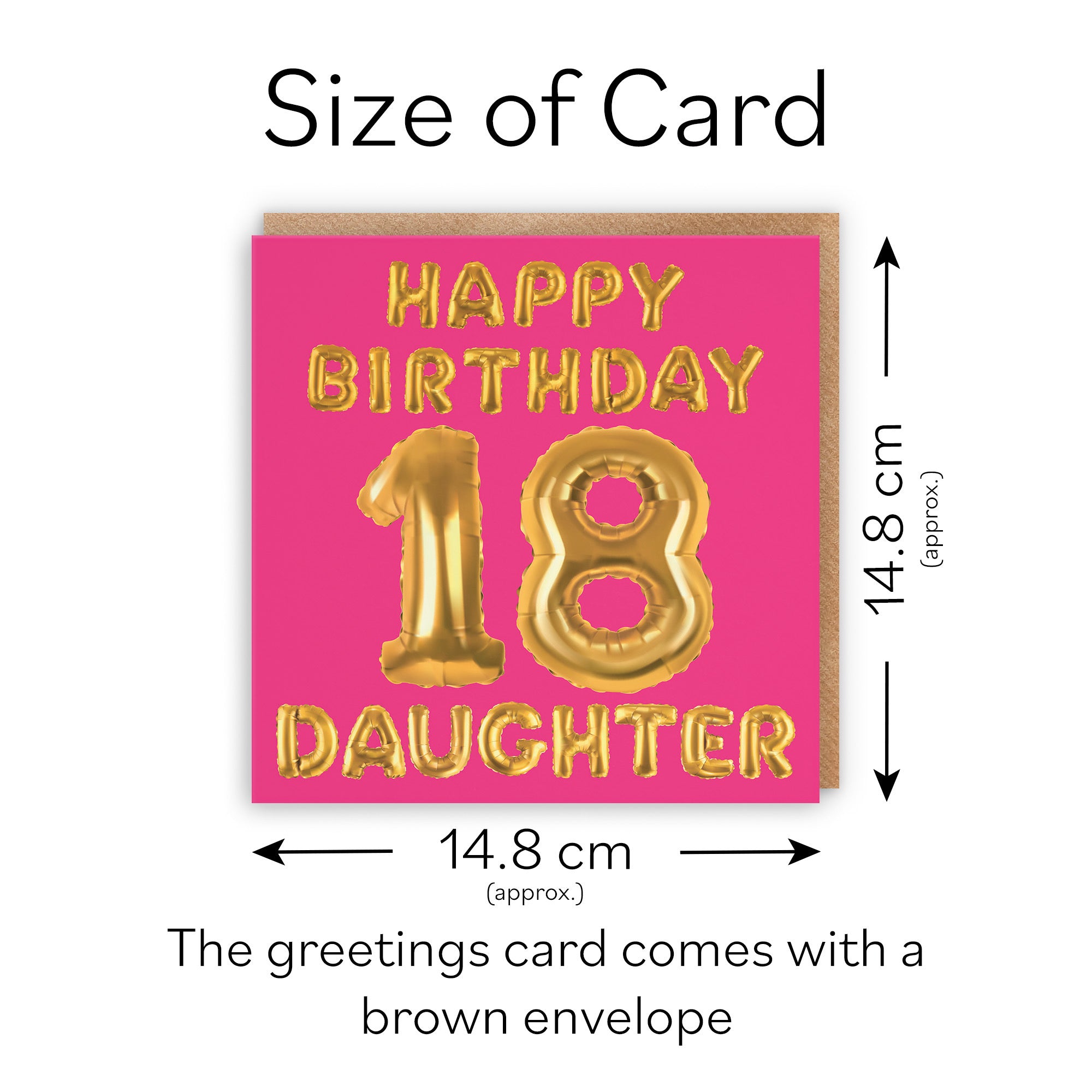 18th Daughter Birthday Card Balloon - Default Title (TH02676)