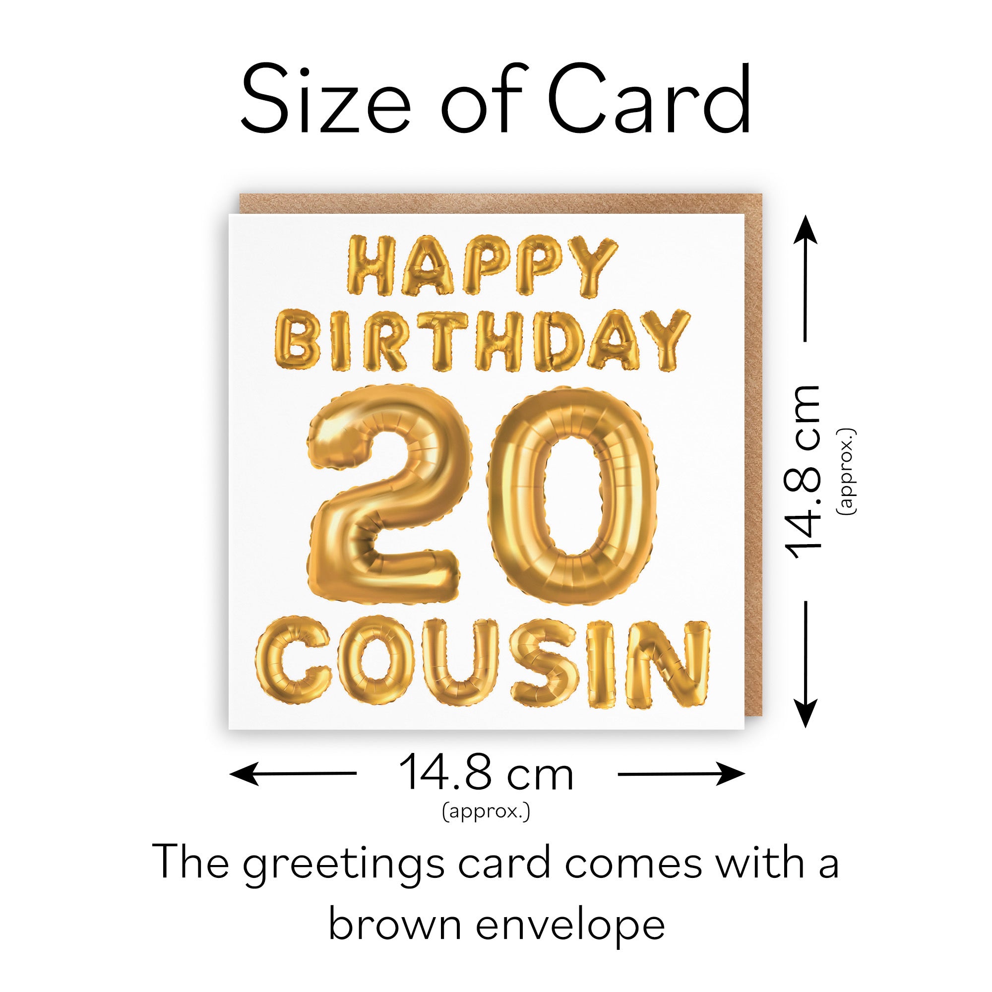 20th Cousin Birthday Card Balloon - Default Title (TH02677)