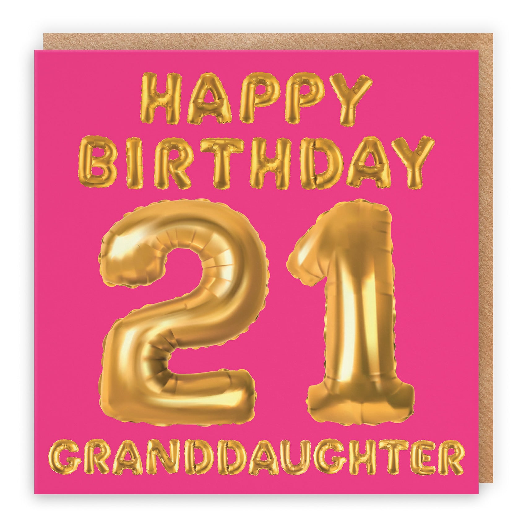 21st Granddaughter Birthday Card Balloon - Default Title (TH02679)