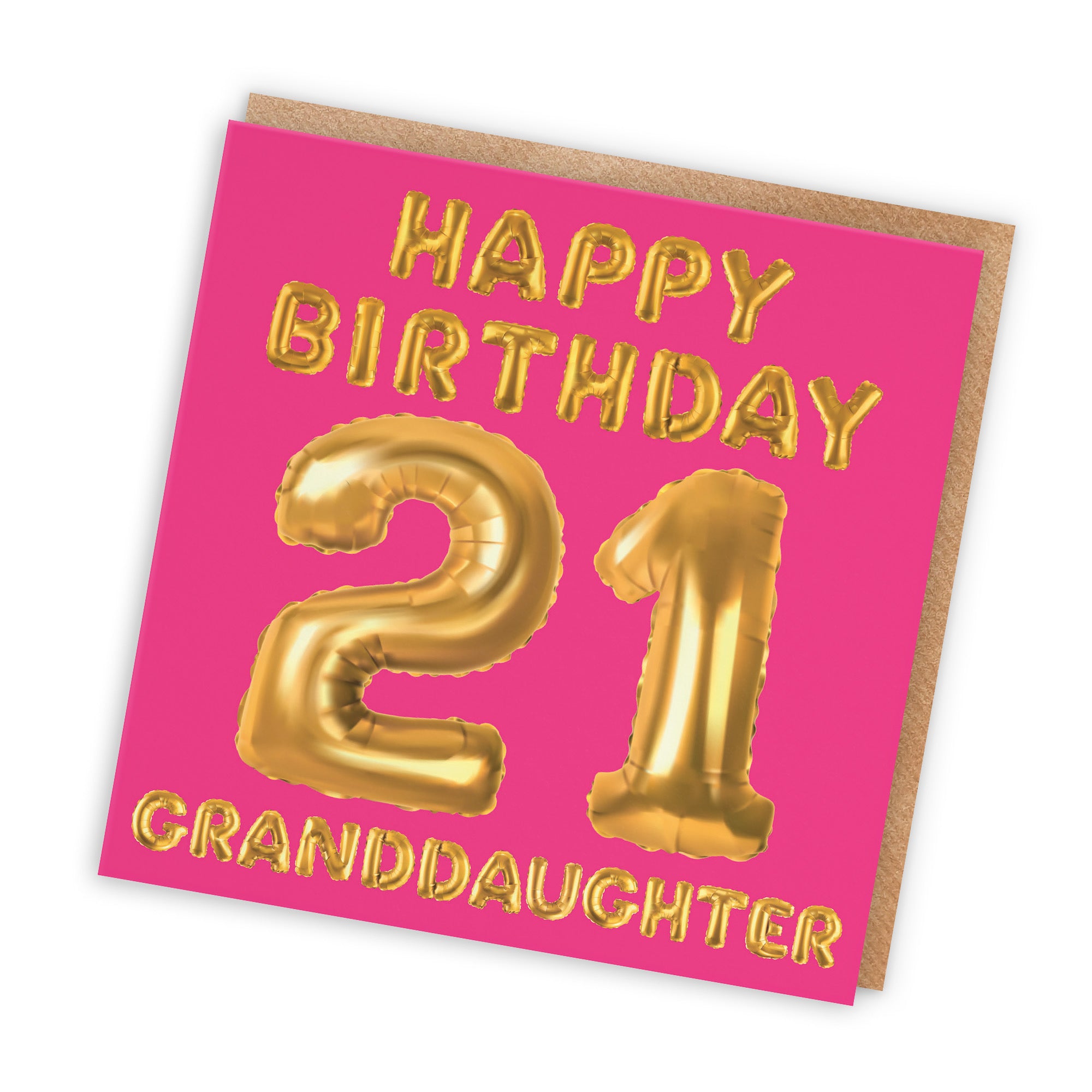 21st Granddaughter Birthday Card Balloon - Default Title (TH02679)