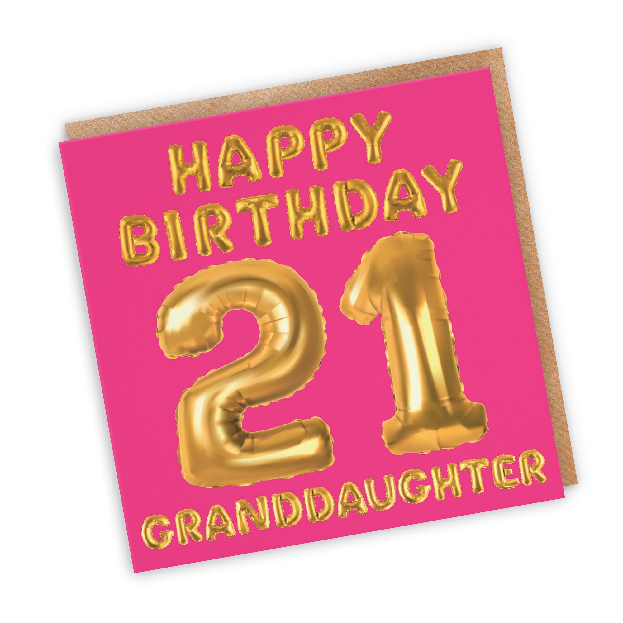 21st Granddaughter Birthday Card Balloon - Default Title (TH02679)