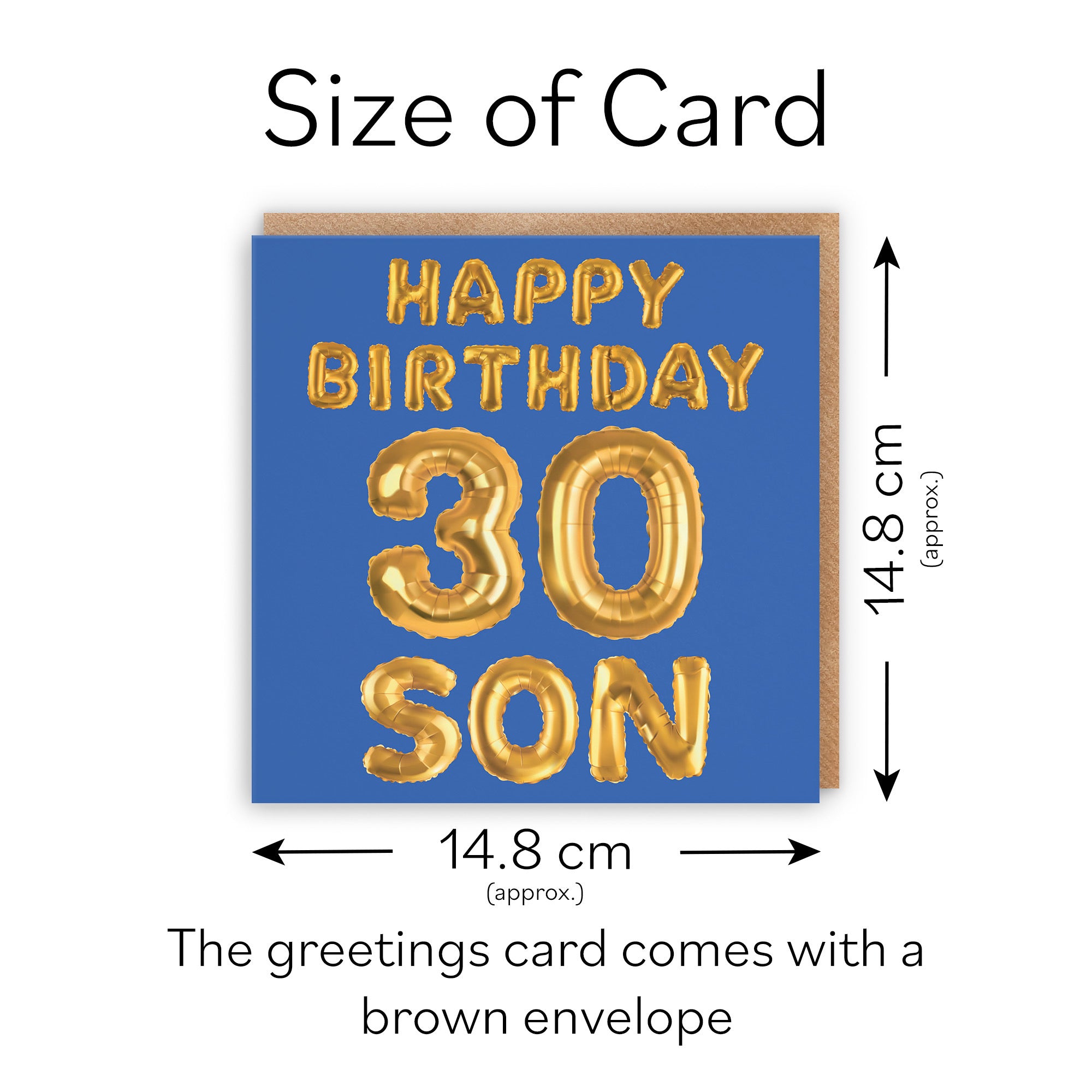 30th Son Birthday Card Balloon - Default Title (TH02681)