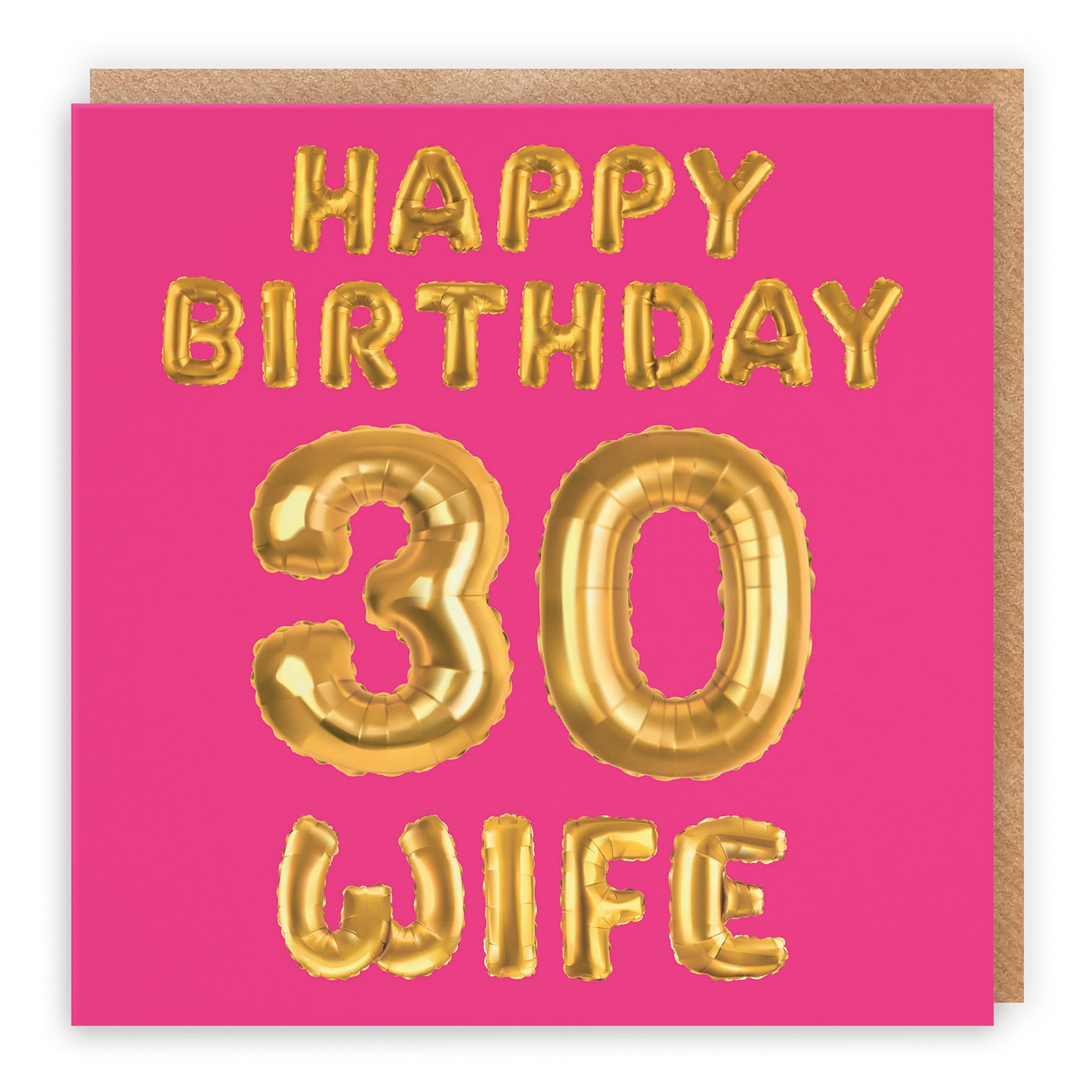 30th Wife Birthday Card Balloon - Default Title (TH02685)