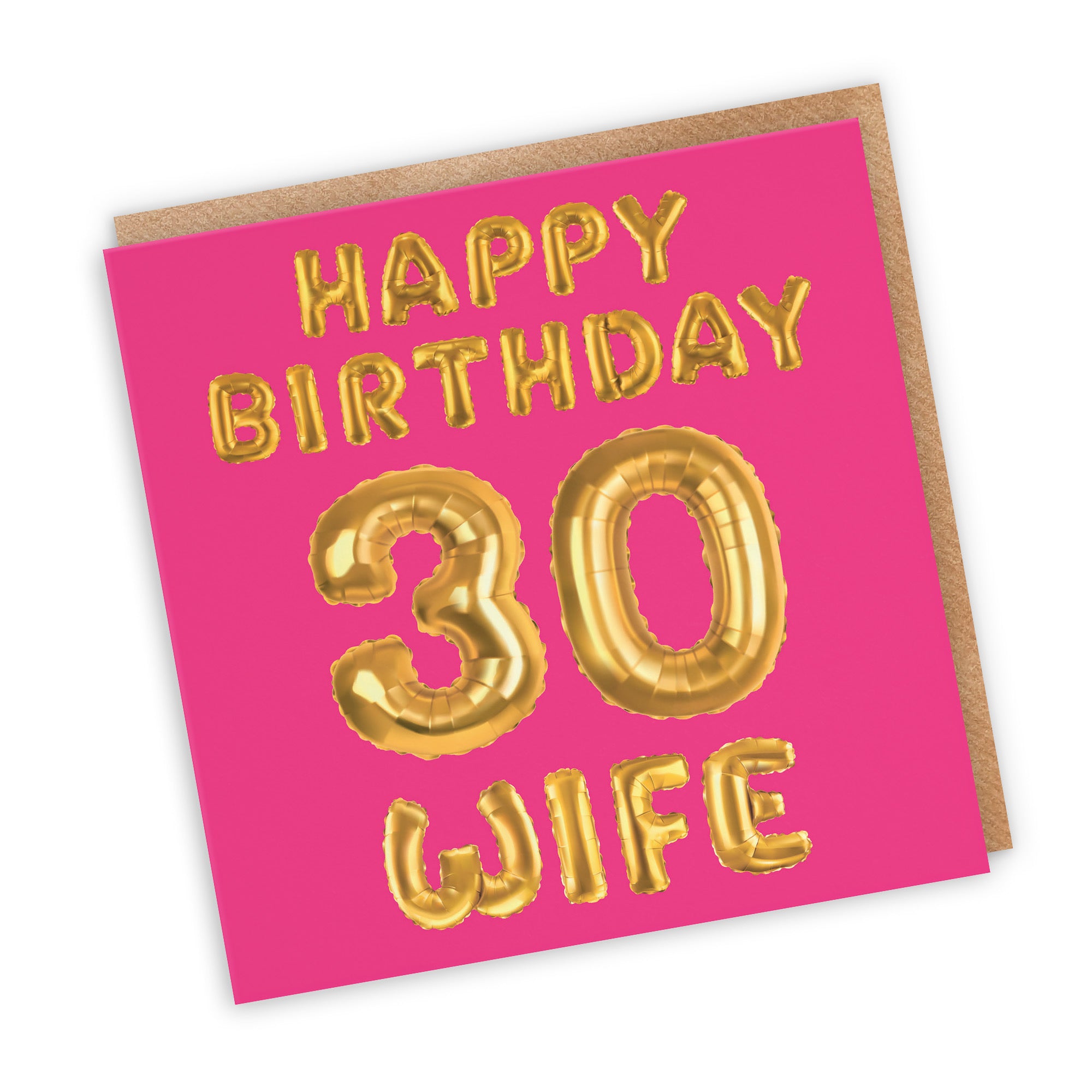 30th Wife Birthday Card Balloon - Default Title (TH02685)