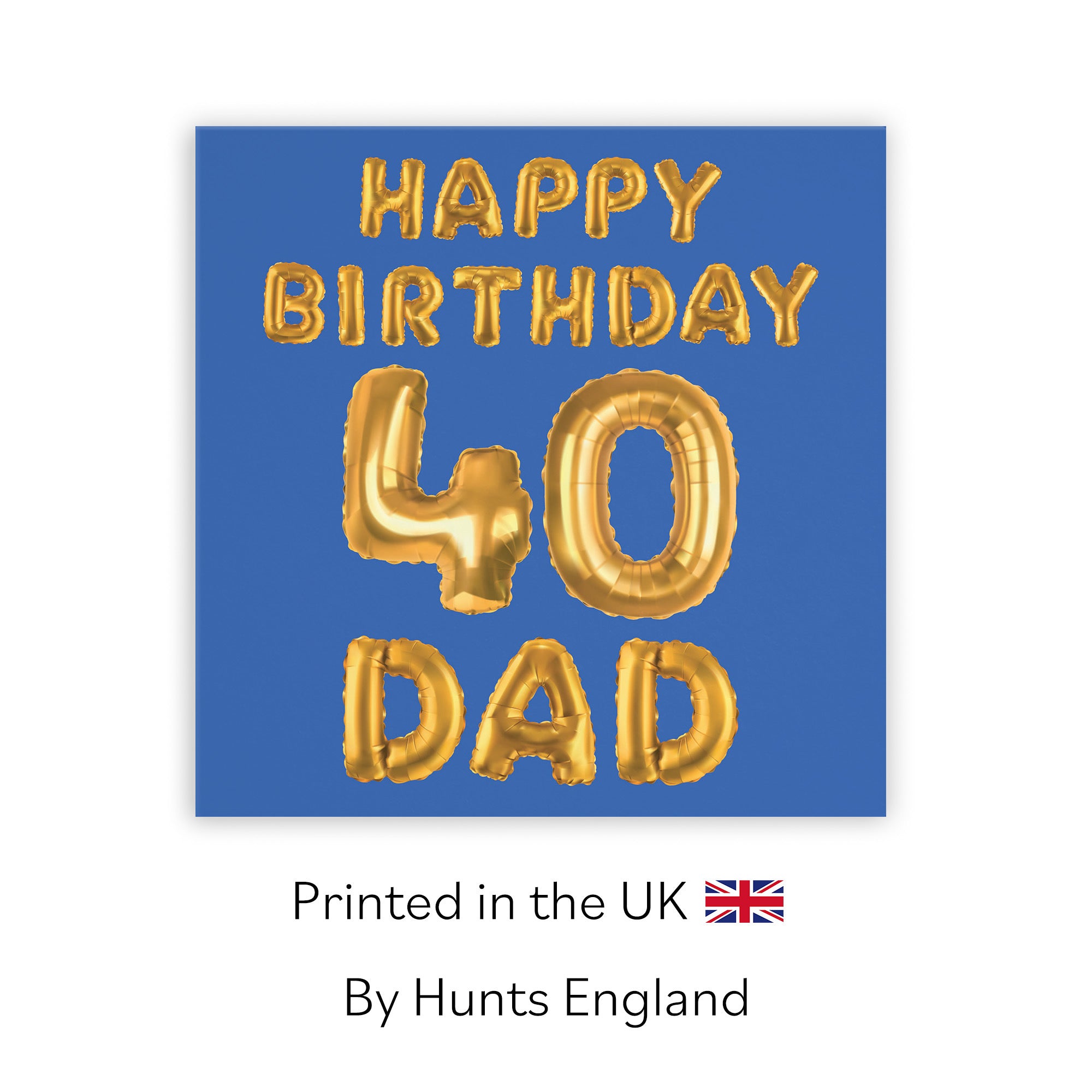 40th Dad Birthday Card Balloon - Default Title (TH02687)