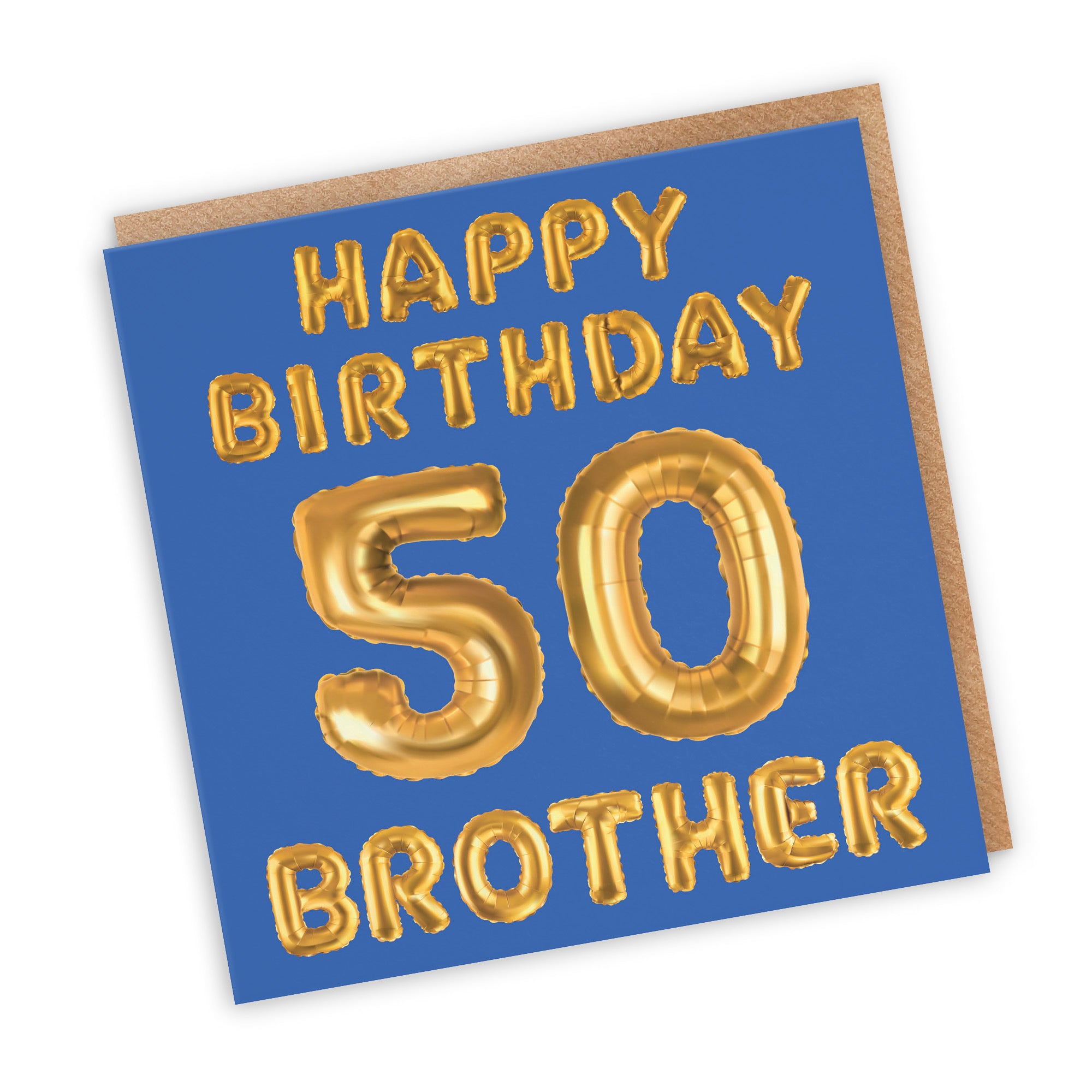 50th Brother Birthday Card Balloon - Default Title (TH02690)