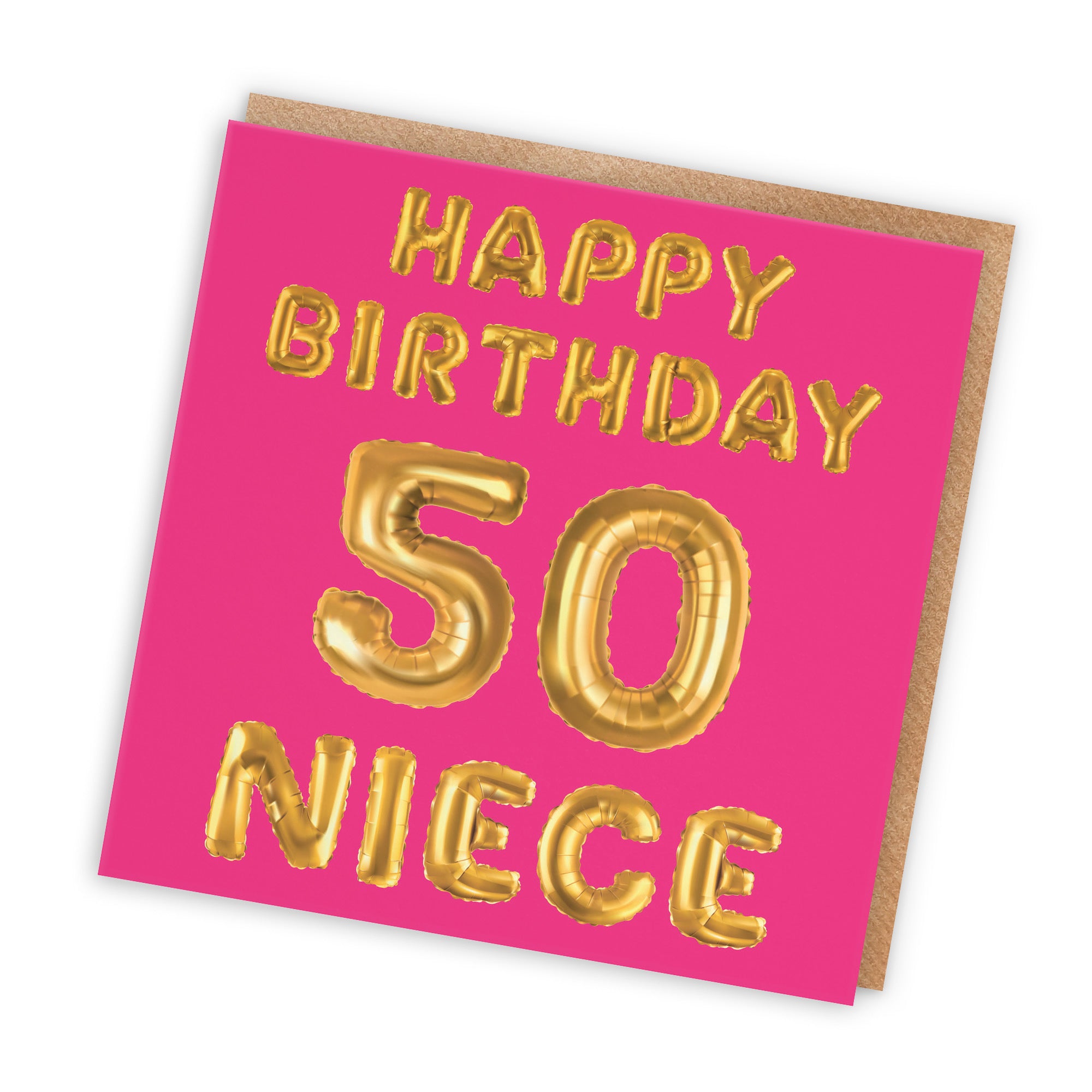 50th Niece Birthday Card Balloon - Default Title (TH02691)