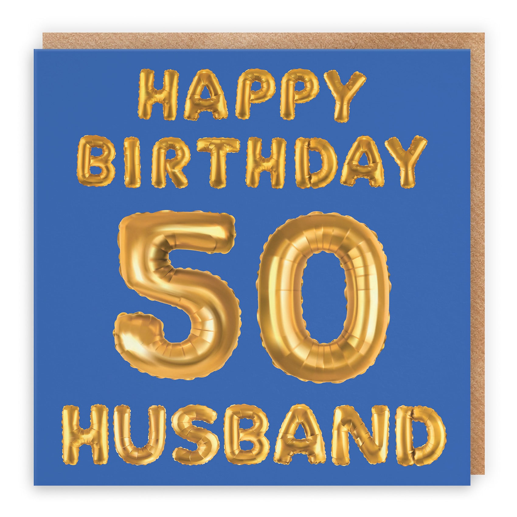 50th Husband Birthday Card Balloon - Default Title (TH02694)