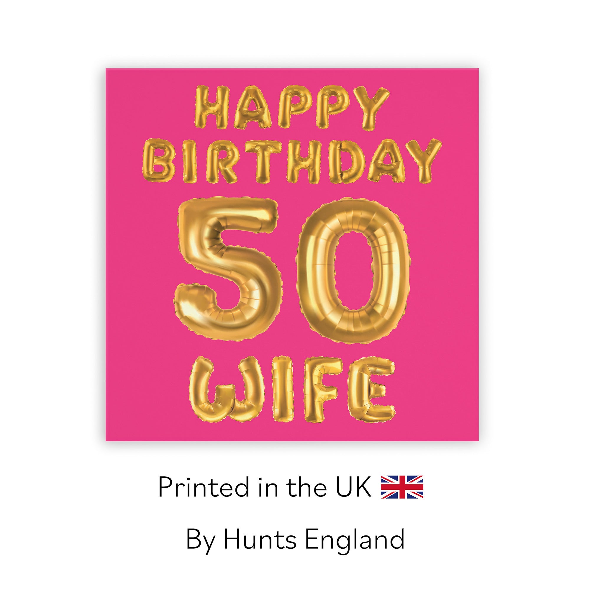 50th Wife Birthday Card Balloon - Default Title (TH02696)