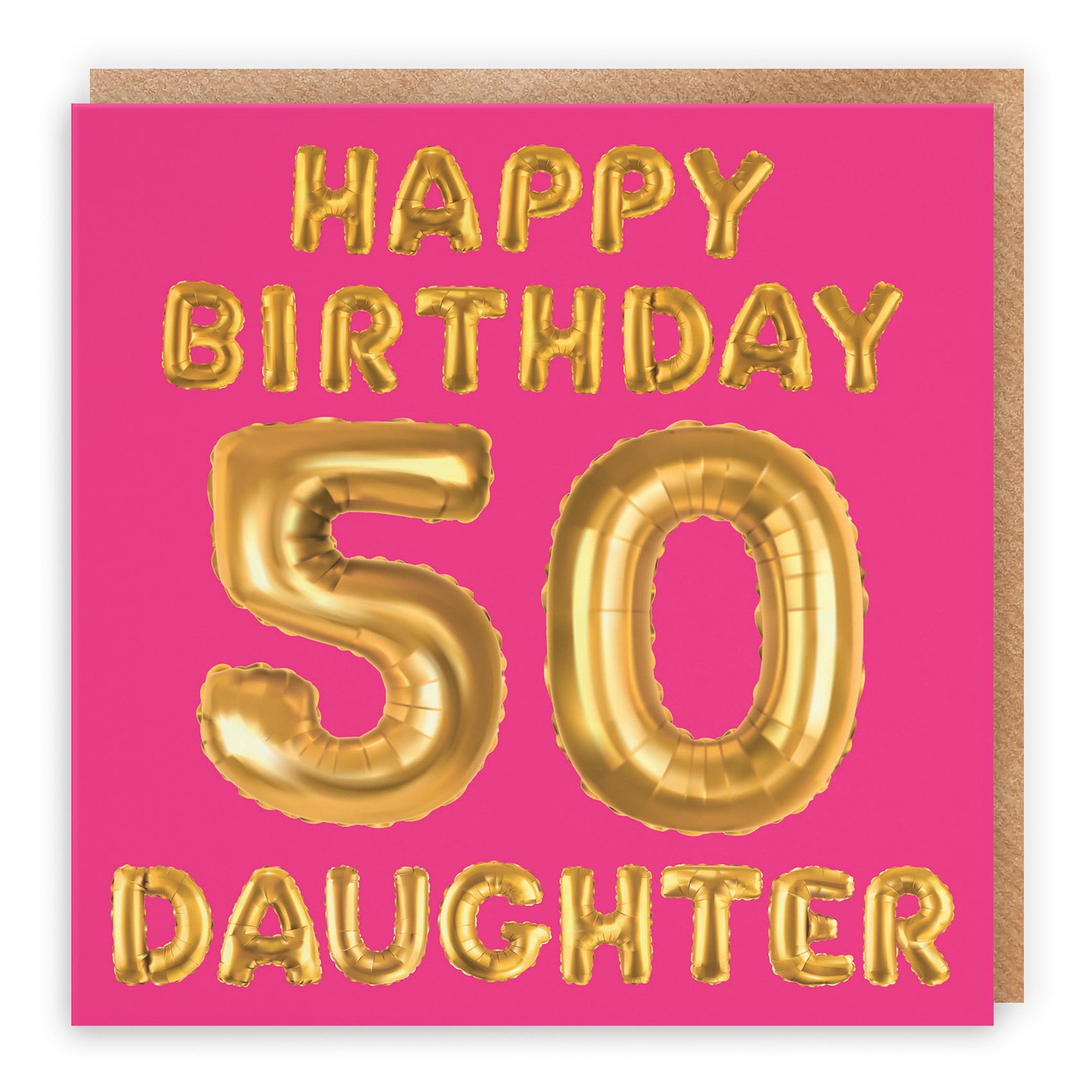 50th Daughter Birthday Card Balloon - Default Title (TH02698)