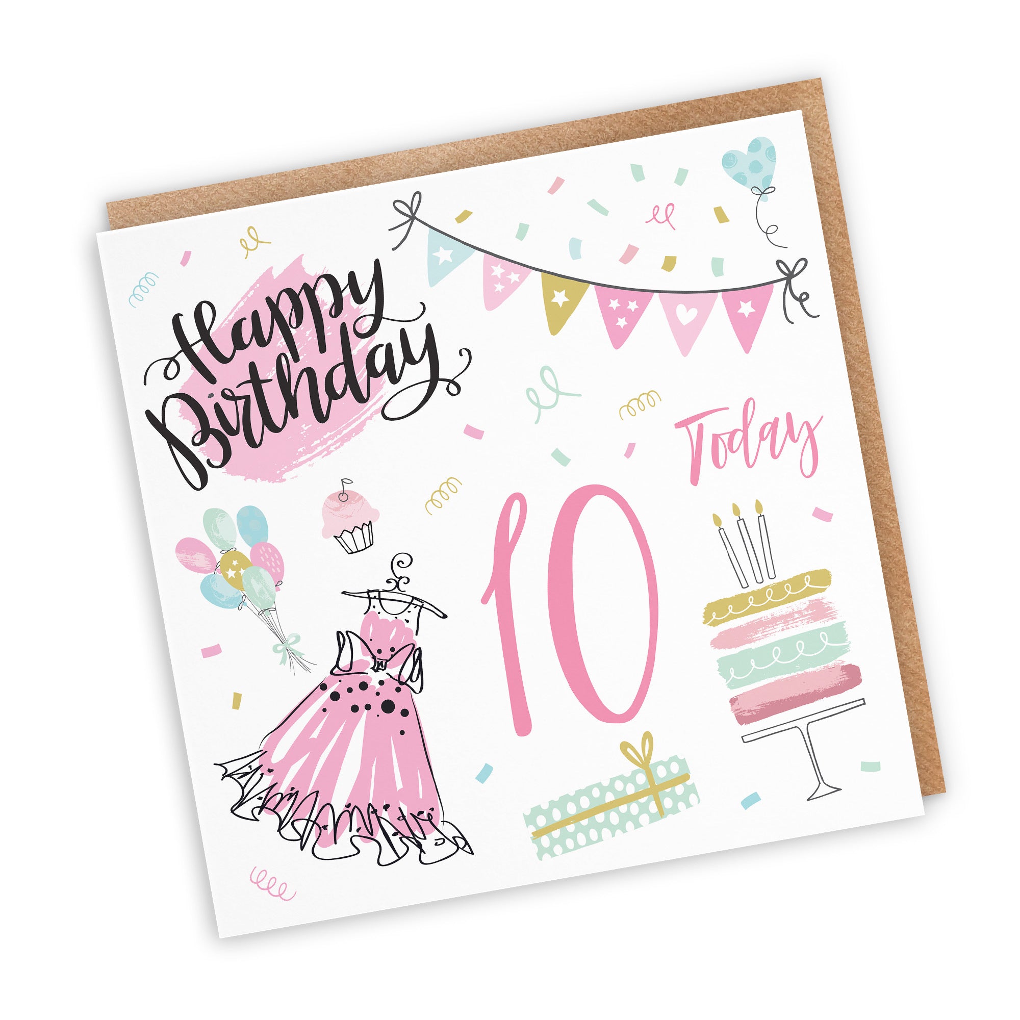 10th Girl Birthday Card Party - Default Title (TH02699)
