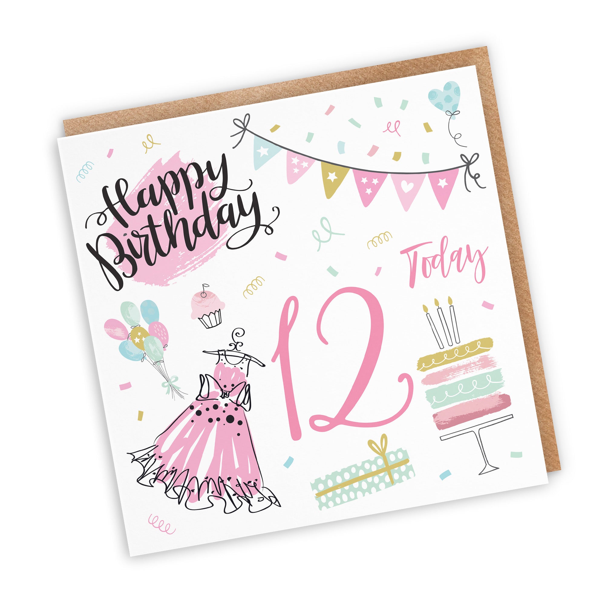 12th Girl Birthday Card Party - Default Title (TH02700)