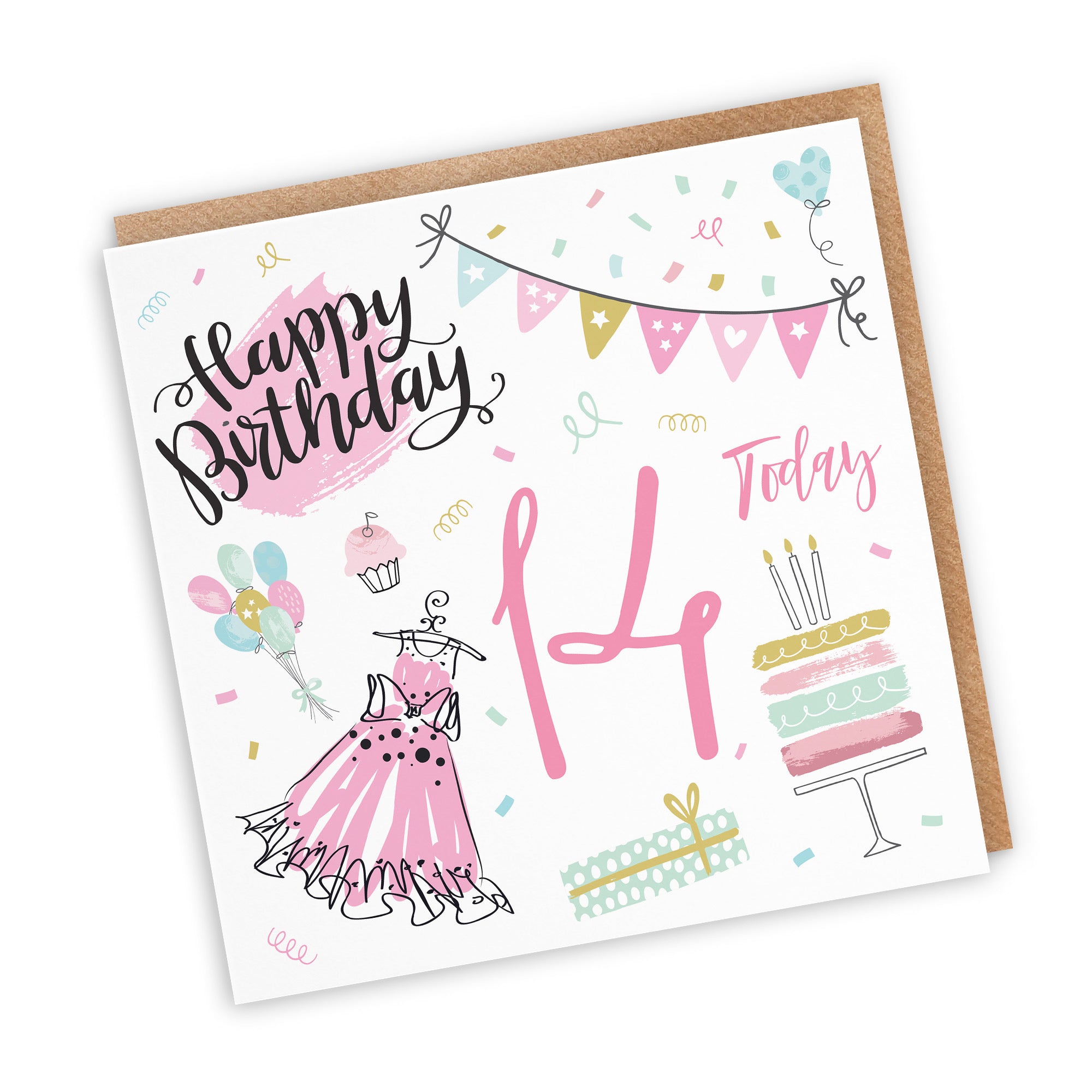 14th Girl Birthday Card Party - Default Title (TH02701)