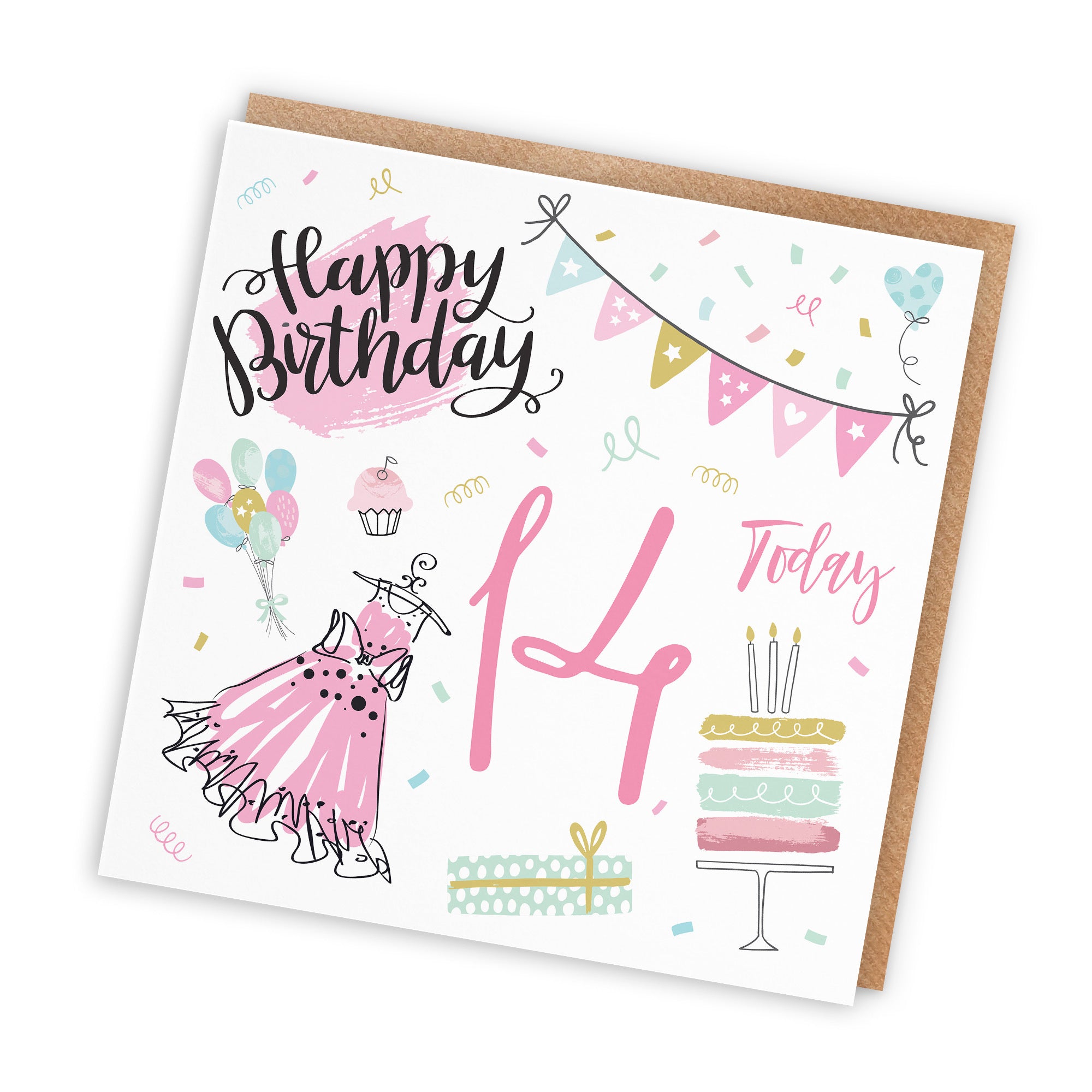 14th Girl Birthday Card Party - Default Title (TH02701)